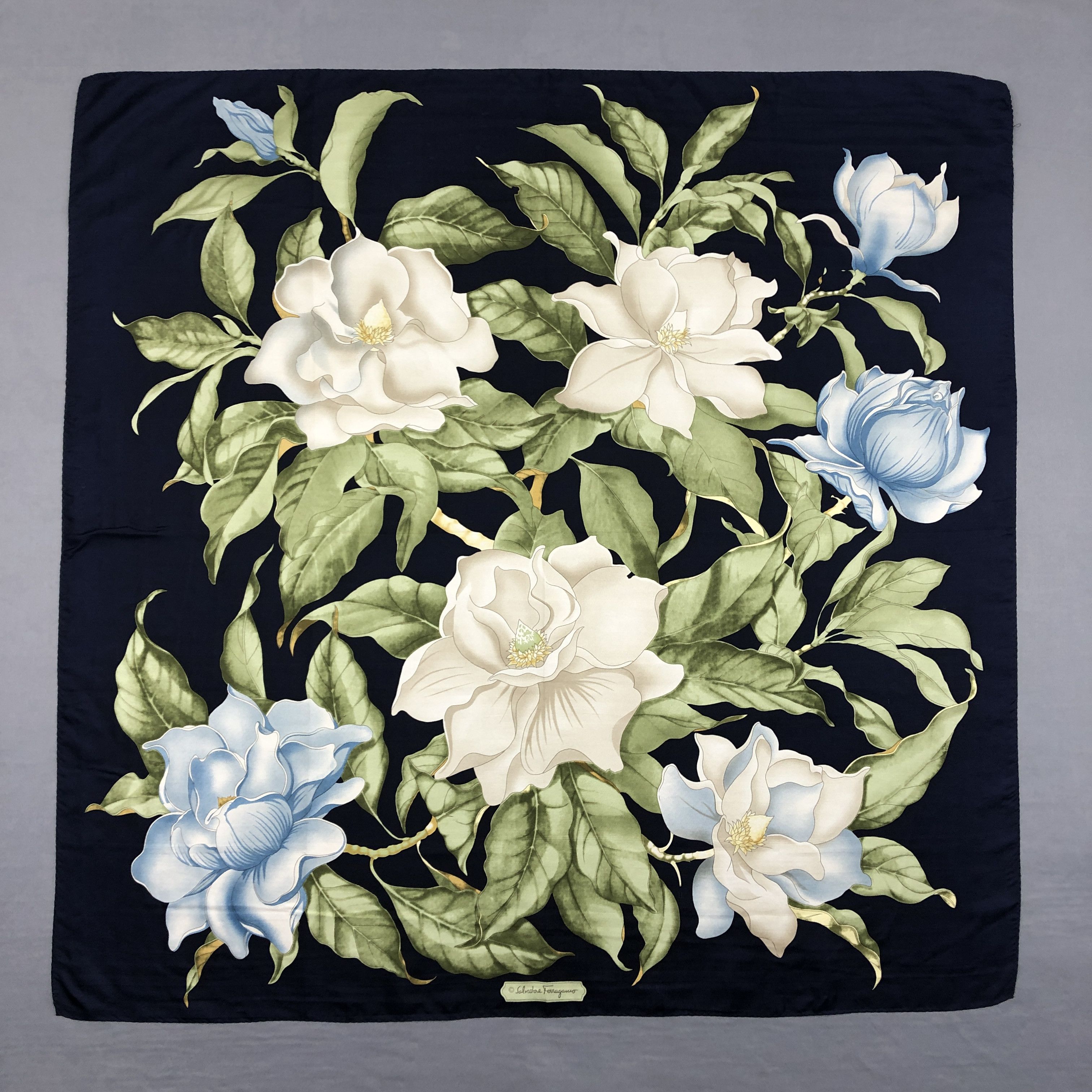 Salvatore Ferragamo × Vintage Vintage Salvatore Ferragamo SILK Scarf Stole Wraps Scarves Size ONE SIZE - 3 Thumbnail