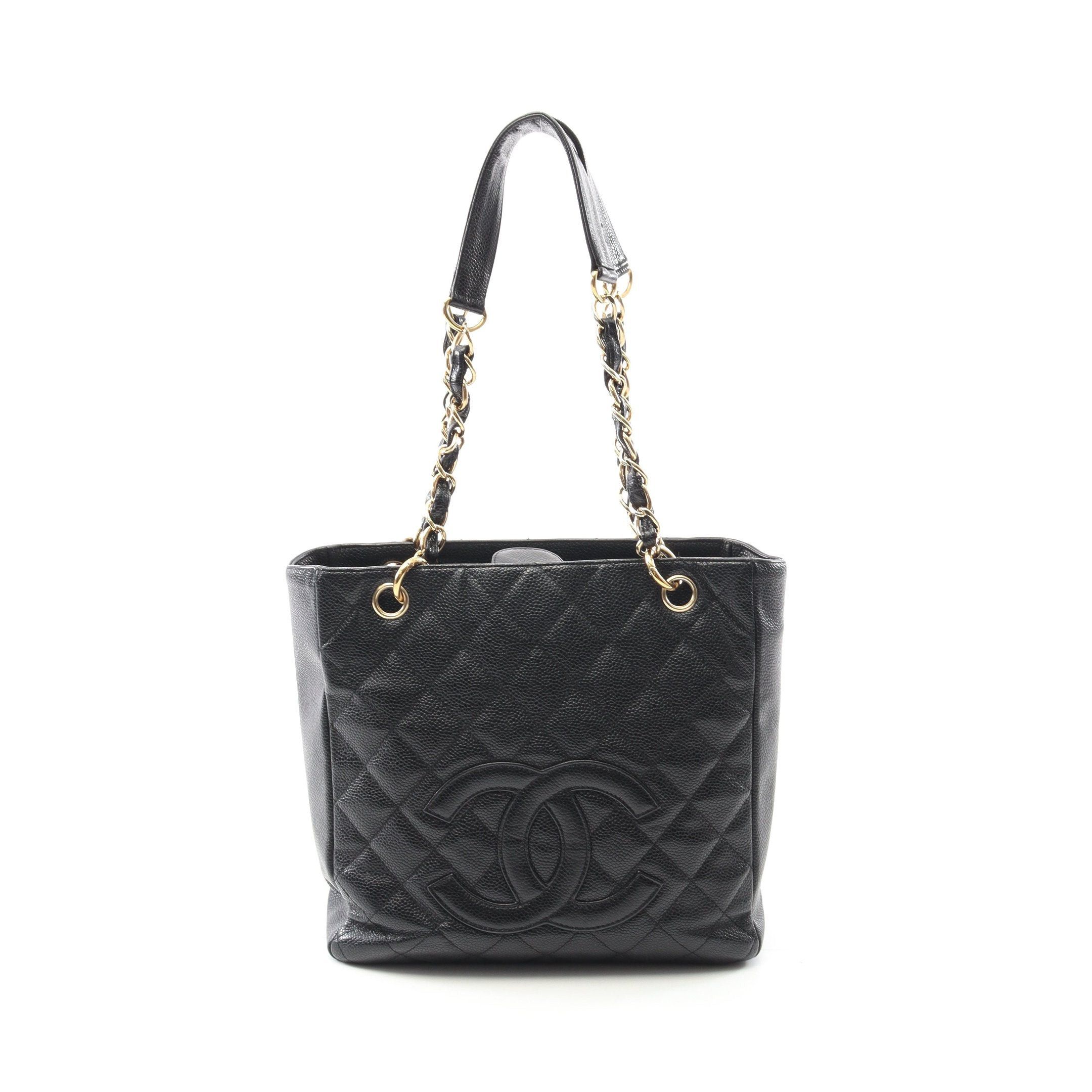 Chanel Chanel Matelasse Pst Chain Shoulder Bag Tote Caviar Skin Black Gold Hardware Size ONE SIZE - 1 Thumbnail
