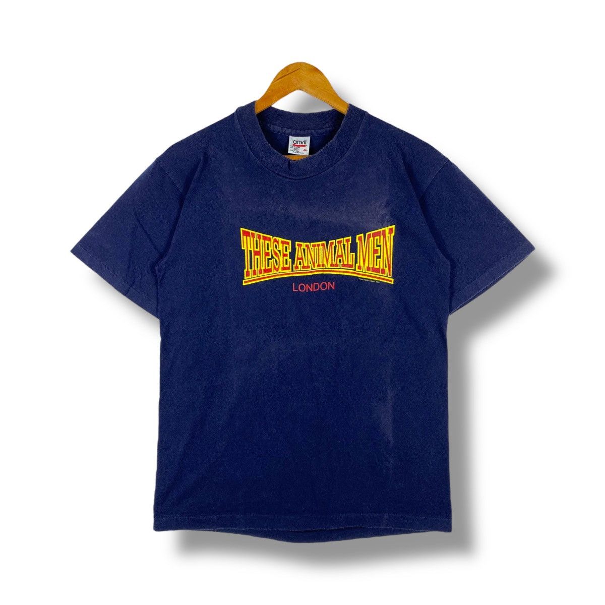 Band Tees Vintage 90's THESE ANIMAL MEN Britpop Band Faded Tee Size US M / EU 48-50 / 2 - 1 Thumbnail