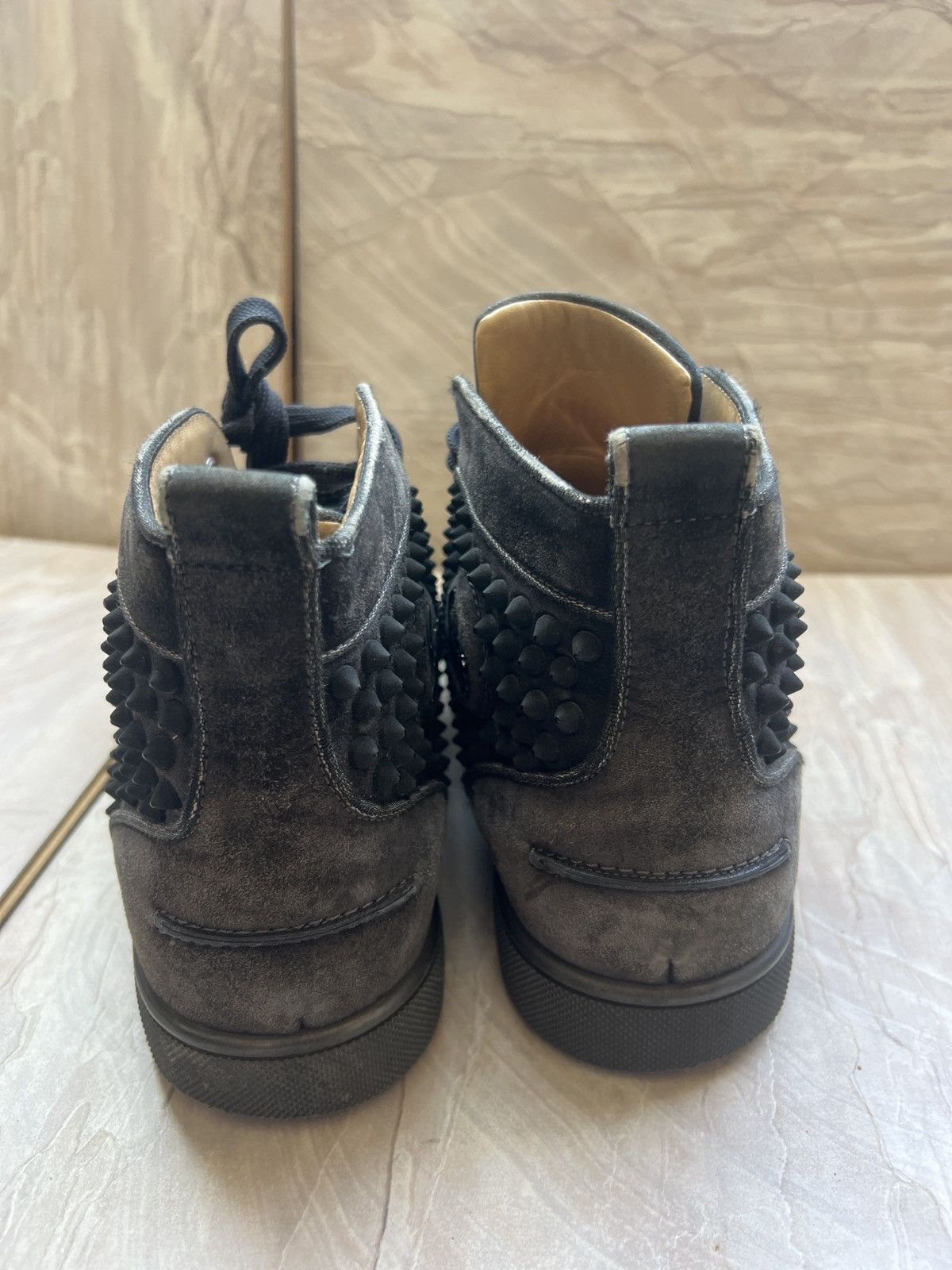 Christian Louboutin christian louboutin Hightop grey sneakers Size US 7 / EU 40 - 6 Thumbnail