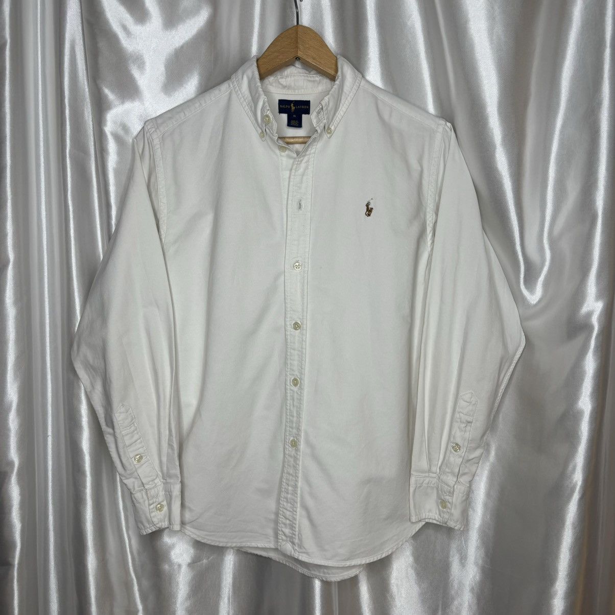 Polo Ralph Lauren × Ralph Lauren White basic button up shirt long sleeved Ralph Lauren Logo Size S / US 4 / IT 40 - 1 Thumbnail