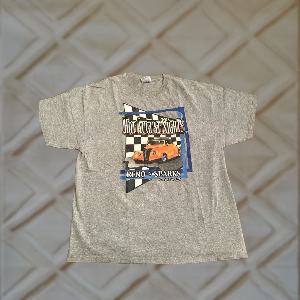 Vintage VINTAGE Hot August Nights 2003 Reno Sparks T-Shirt Gray XL Mens SZ Size US XL / EU 56 / 4 - 1 Thumbnail