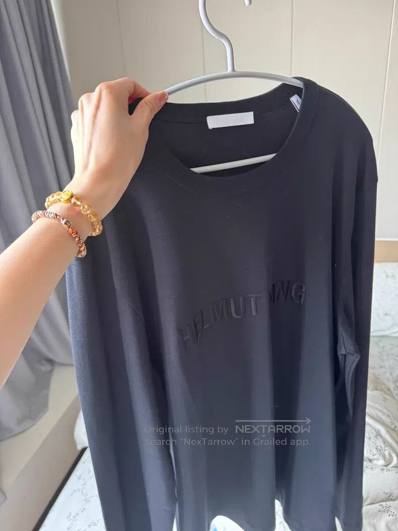Helmut Lang Helmut Lang Solid Black Long Sleeve Size US M / EU 48-50 / 2 - 6 Thumbnail