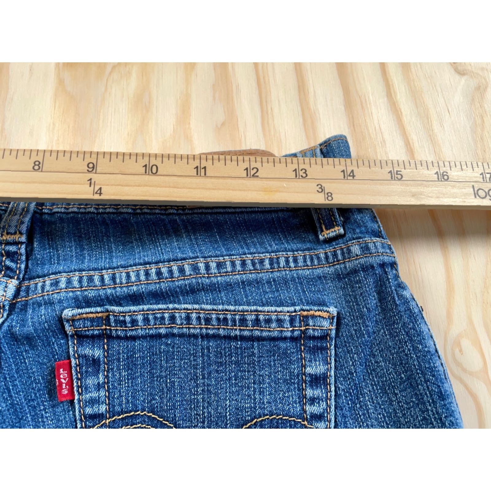 Levi's VTG Levi's 550 Relaxed Boot Cut Jeans Womens 6 Short Blue Denim Pattern Solid Retro 90s Hippster Classic Jeans Size 28" / US 6 / IT 42 - 6 Thumbnail