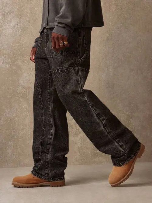 Japanese Brand Skater Baggy Vintage 90s Jeans Denim Size US 35 - 3 Thumbnail