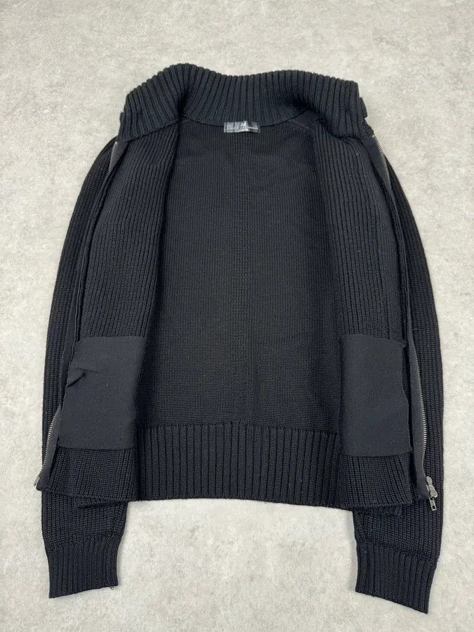 Daniele Alessandrini 2000s Daniele Alessandrini Black Wool Buttoned Zip Up Sweater Size US M / EU 48-50 / 2 - 7 Thumbnail