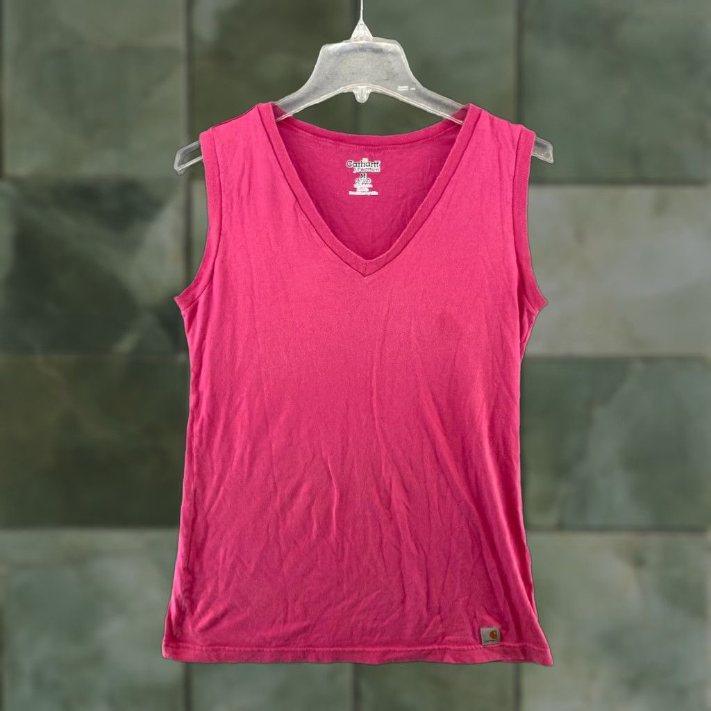 Carhartt Carhartt Women's Tank Top Medium Pink Sleeveless V-Neck Casual Outdoor Workwear Size M / US 6-8 / IT 42-44 - 1 Thumbnail