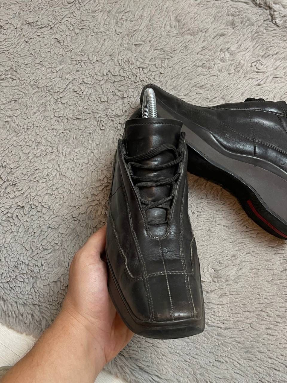 Prada × Vintage Prada Vintage 90’s leather boots Avantgarde Style Affliction Size US 6.5 / IT 36.5 - 3 Thumbnail