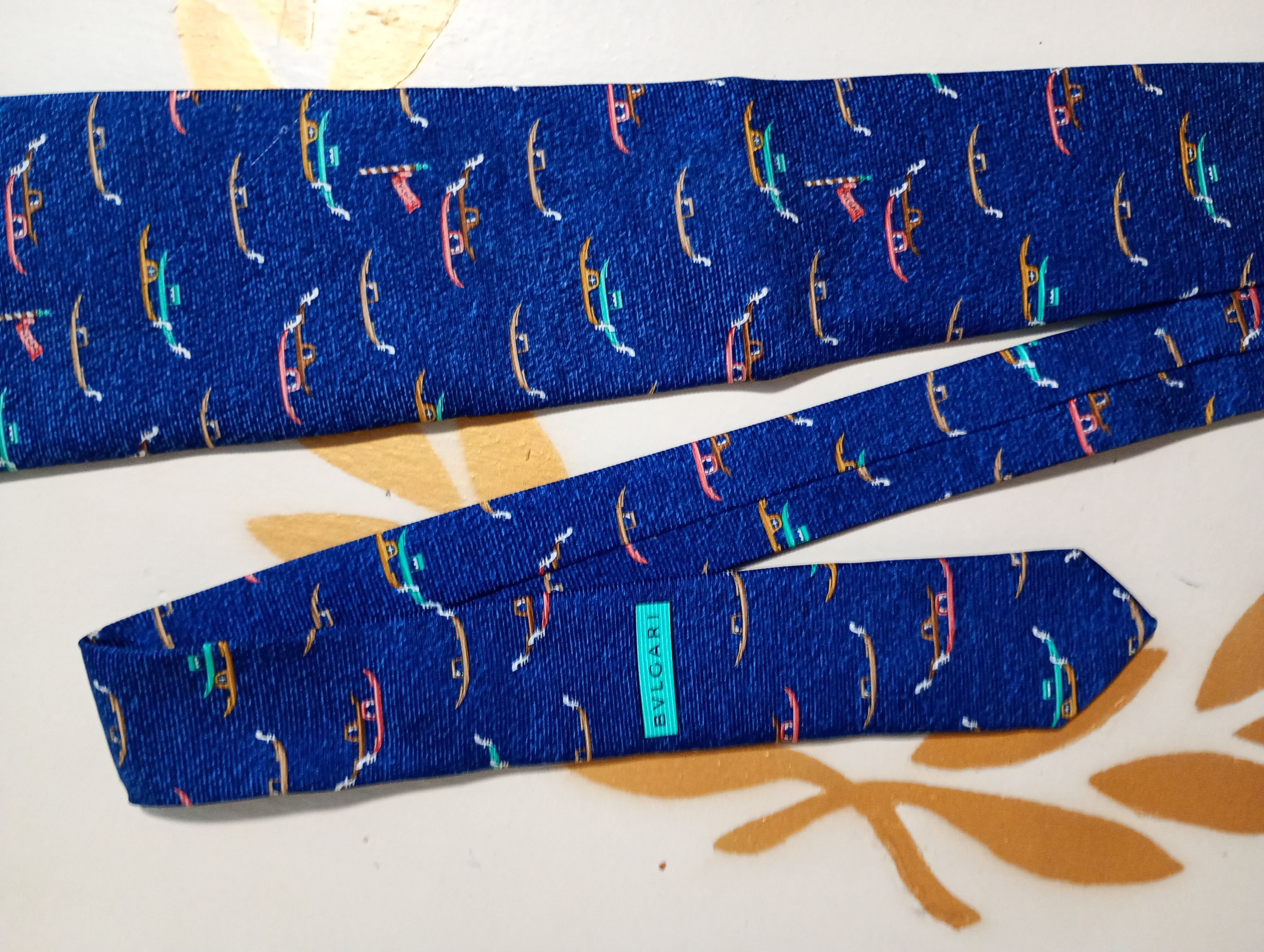 Bvlgari Bvlgari Hand Made Silk Tie Vintage 90/s Size ONE SIZE - 3 Thumbnail