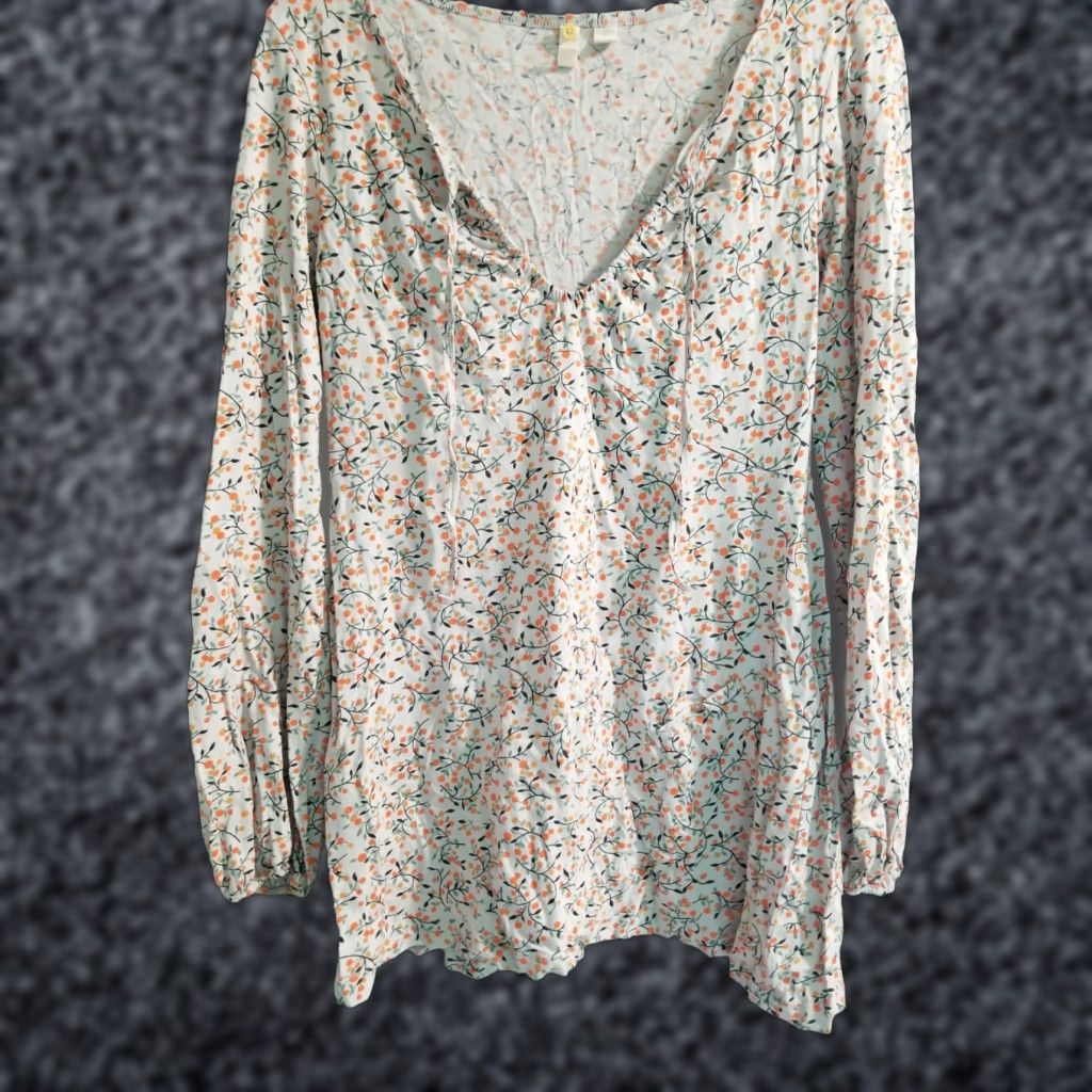 Anthropologie VINTAGE Anthropologie Little Yellow Button Women’s Pullover Shirt Blue Size S Long Sleeve Boat Neck Casual Top Pullover Women’s Size S / US 4 / IT 40 - 1 Thumbnail