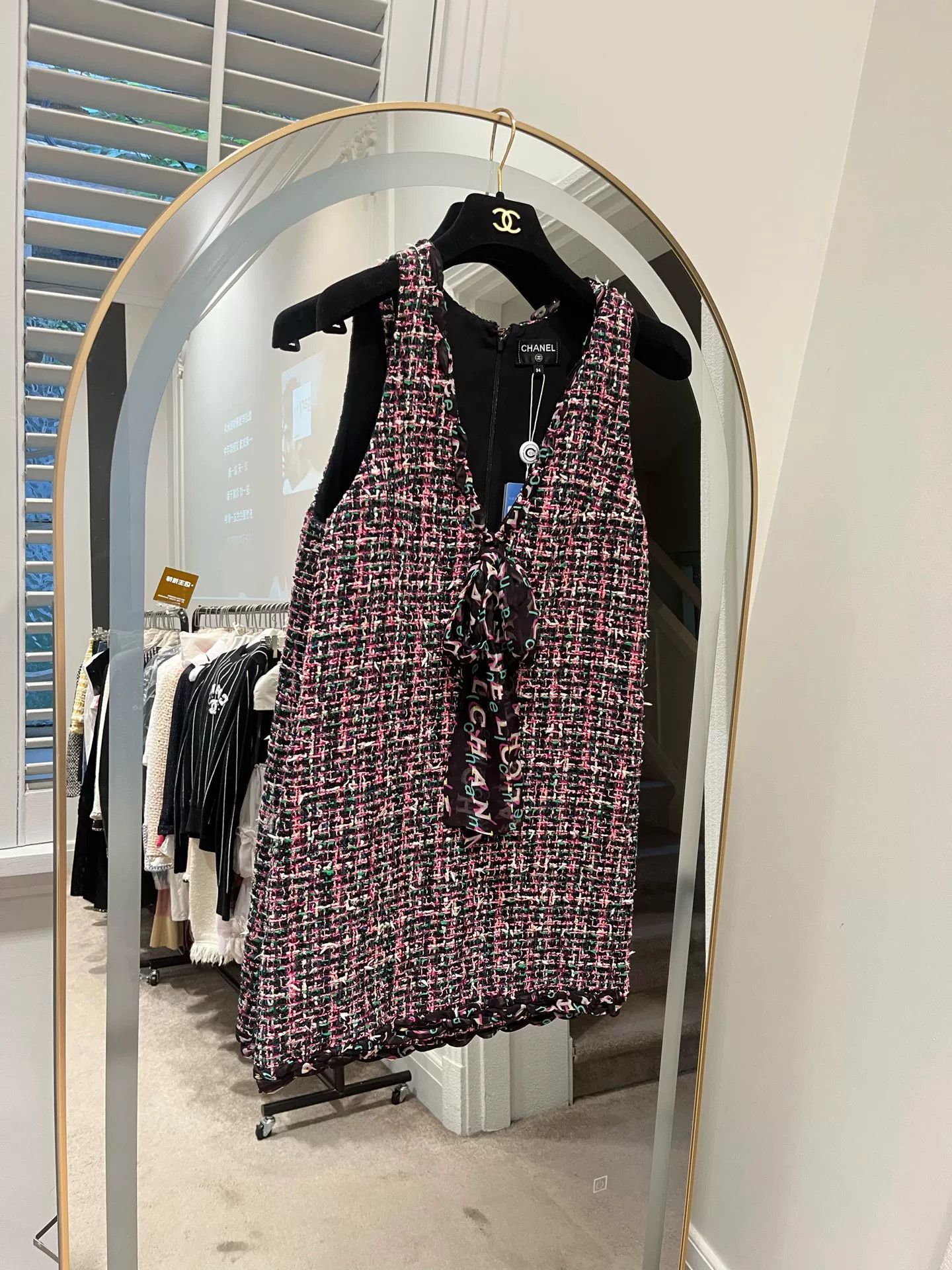 Chanel Chanel 19P Tweed Deep V Dress Size US XS / EU 42 / 0 - 1 Thumbnail