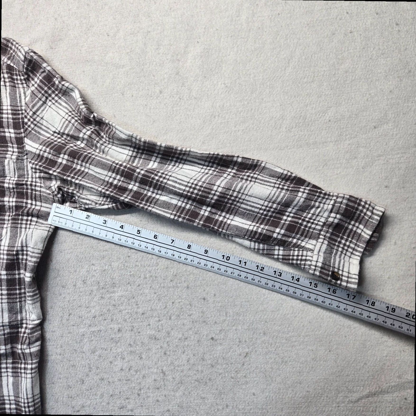 Vintage Saddlebred Brown Plaid Long Sleeve Flannel Button Up Shirt Men's Medium Size US M / EU 48-50 / 2 - 5 Thumbnail