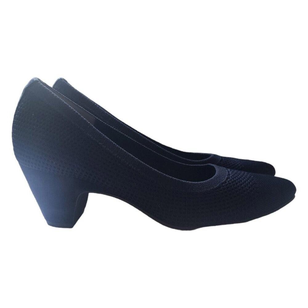 Eileen Fisher SH124 Eileen Fisher Navy Blue Mesh Pumps Size 10 Size US 10 / IT 40 - 6 Thumbnail