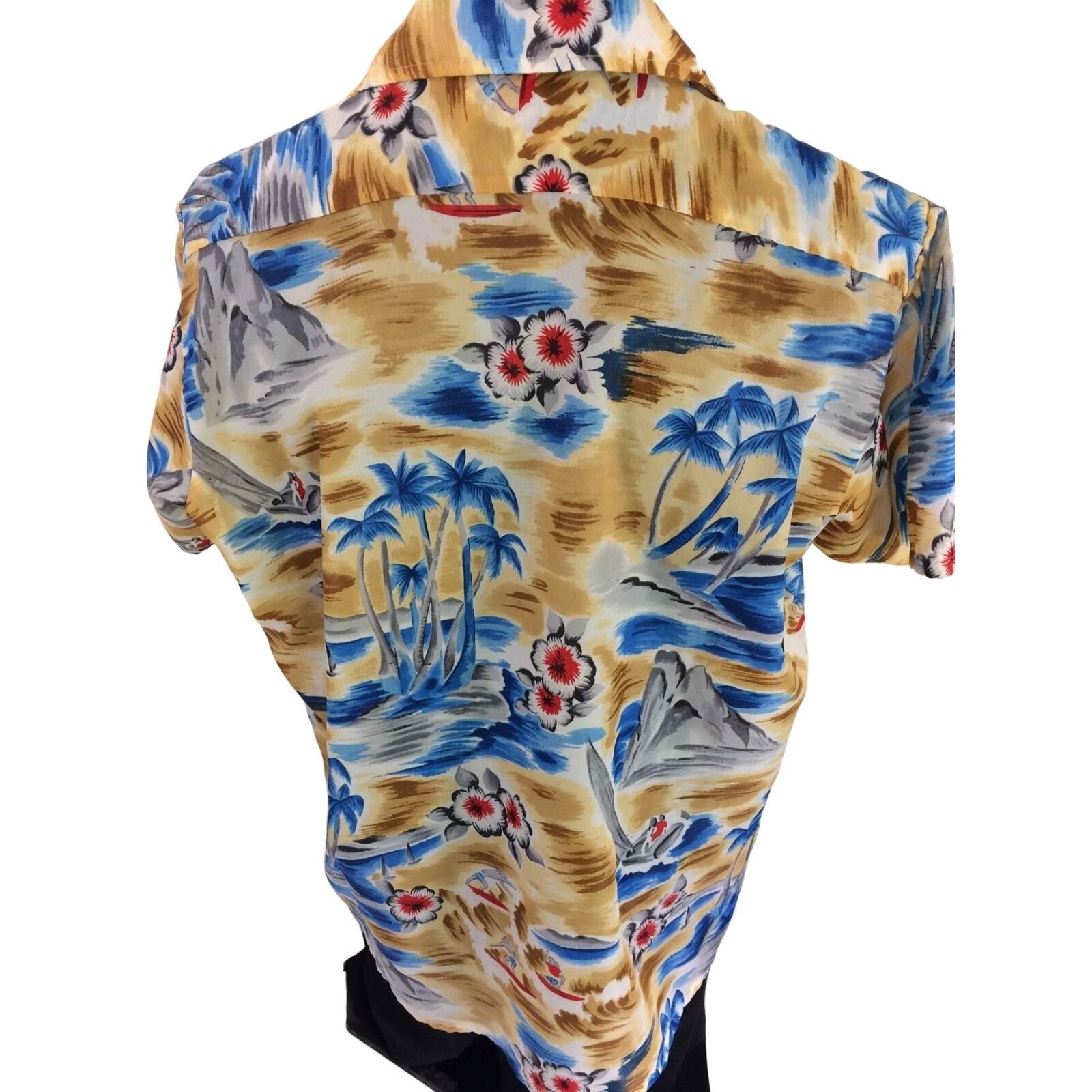 Other Vtg Waikiki Holiday MoD SAILING SURFING Hawaii Floral Shirt Size US L / EU 52-54 / 3 - 5 Thumbnail
