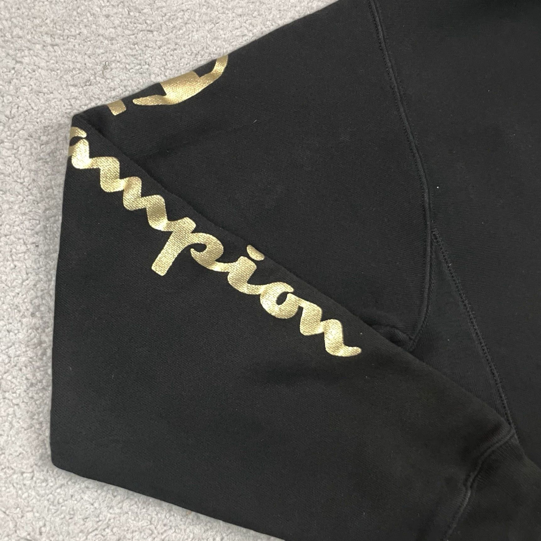 Champion Champion Hoodie Mens M Black Logo Reverse Weave Sweatshirt Casual Size US M / EU 48-50 / 2 - 4 Thumbnail