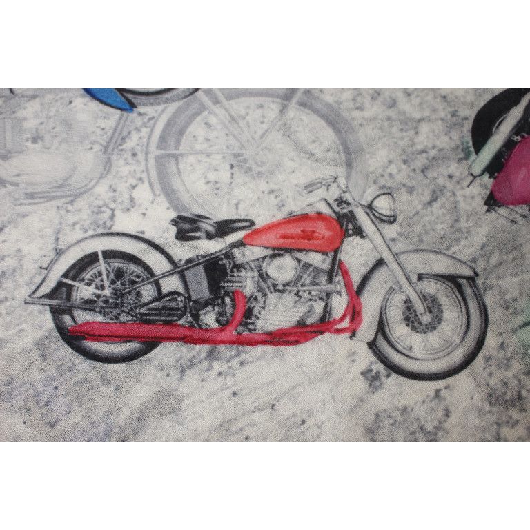 Other 19 Andreas 47 Cashmere Scarf Motorcycle-Print Multi Size ONE SIZE - 6 Thumbnail