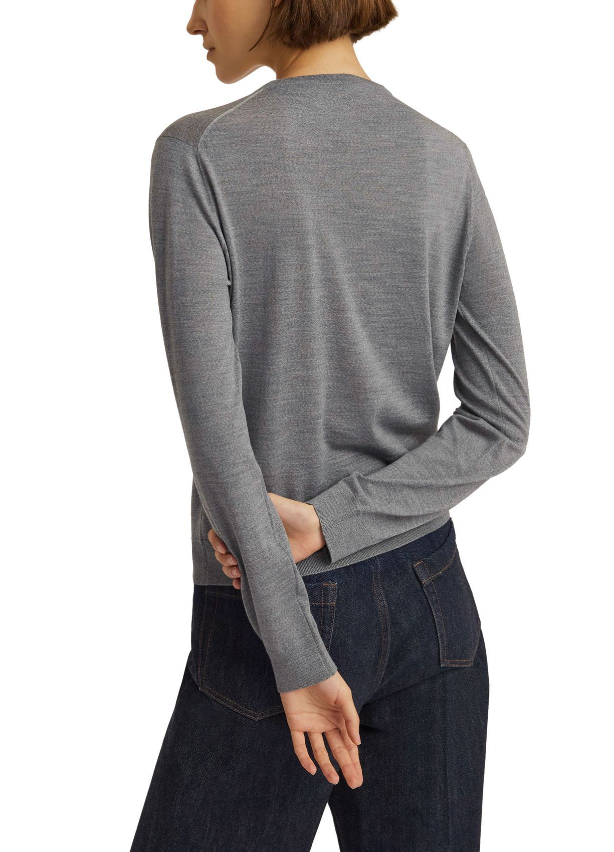 Loro Piana o1w1db10724 Valsesia Crew Neck Sweater in Grey Size L / US 10 / IT 46 - 2 Thumbnail