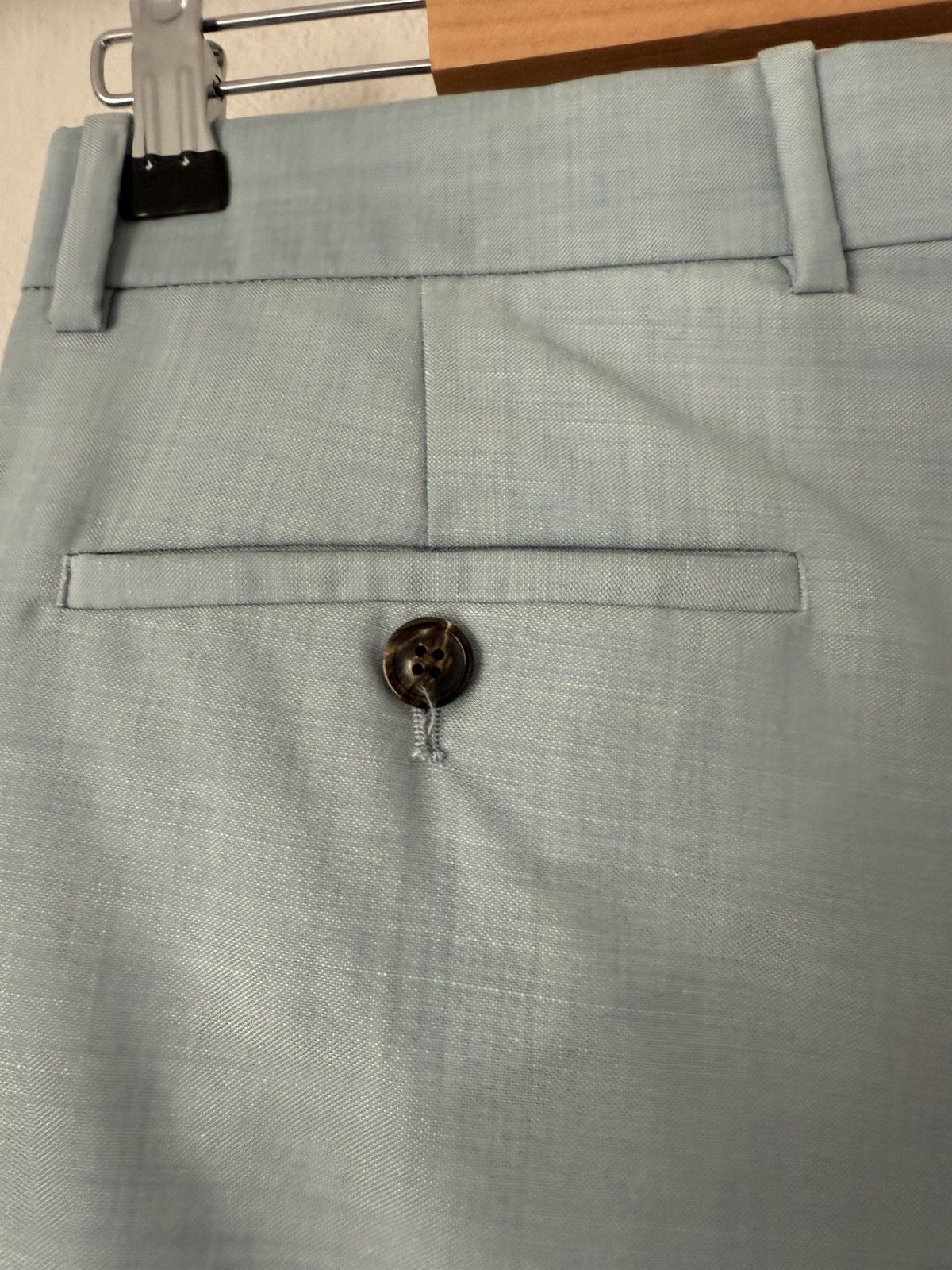 Maison Margiela Margiela Tailored Trousers in Pale Blue Wool–Mohair Blend Size US 30 / EU 46 - 9 Thumbnail