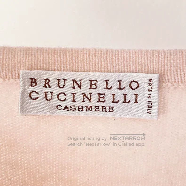 Brunello Cucinelli Brunello Cucinelli Beaded Decoration Pink Crewneck Cashmer Size XS / US 0-2 / IT 36-38 - 7 Thumbnail