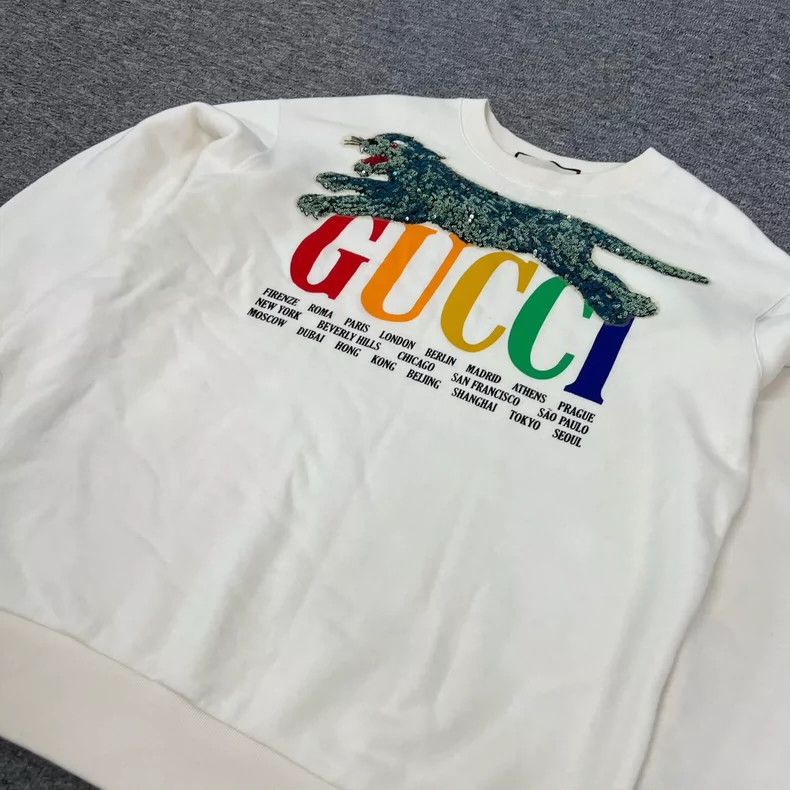 Gucci Gucci Sequin Large Logo Poolover Sweatshirt 2502-Nextarrow Size US M / EU 48-50 / 2 - 3 Thumbnail