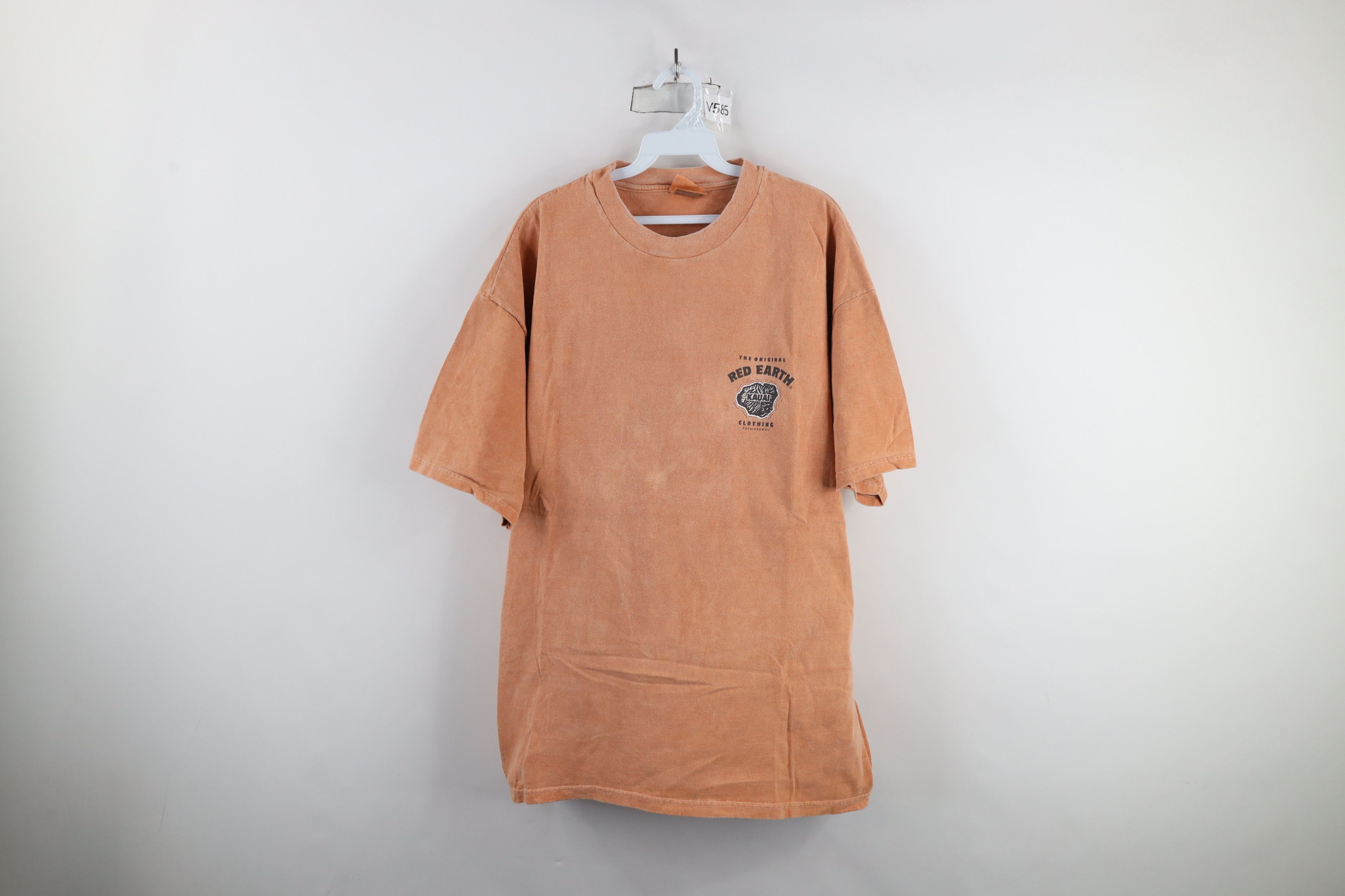 Vintage Vintage 90s Red Earth Clothing Hawaii Stonewash T-Shirt Size US XXL / EU 58 / 5 - 1 Thumbnail