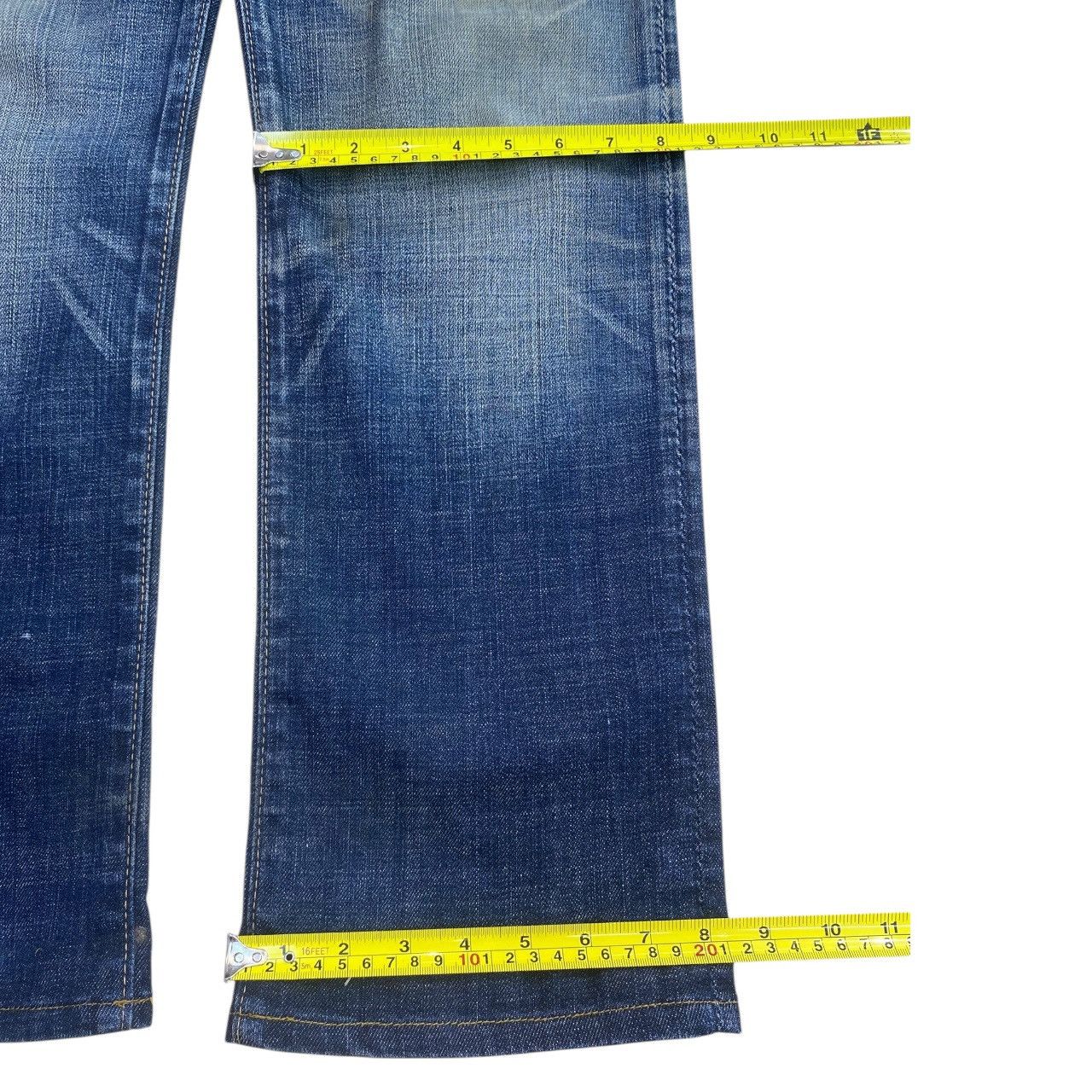 Other Japanese Brand Whiskers Faded Wash Style Loose Jeans Size US 33 - 8 Thumbnail