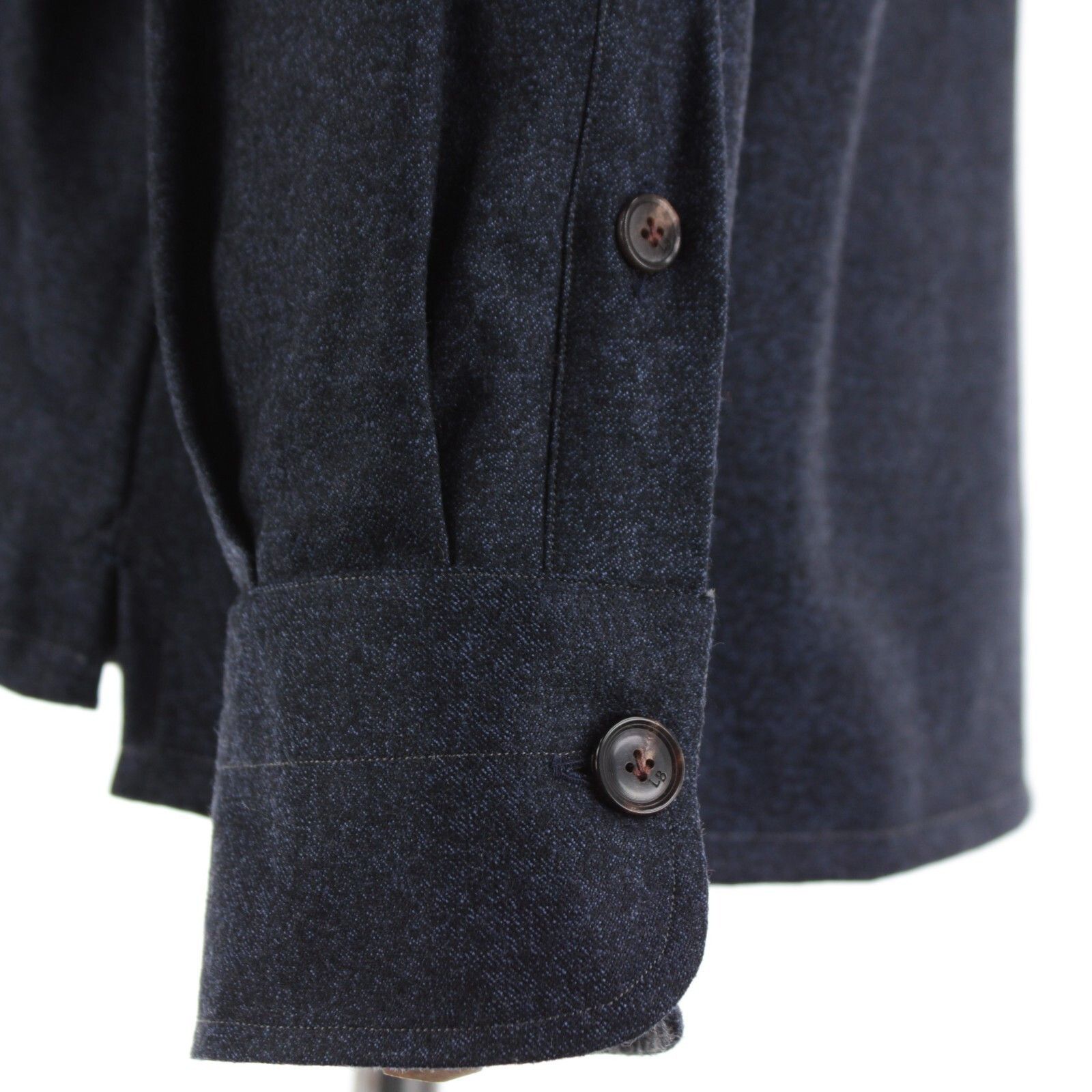 Luciano Barbera Luciano Barbera Overshirt Size L US In Blue Wool Size US L / EU 52-54 / 3 - 3 Thumbnail