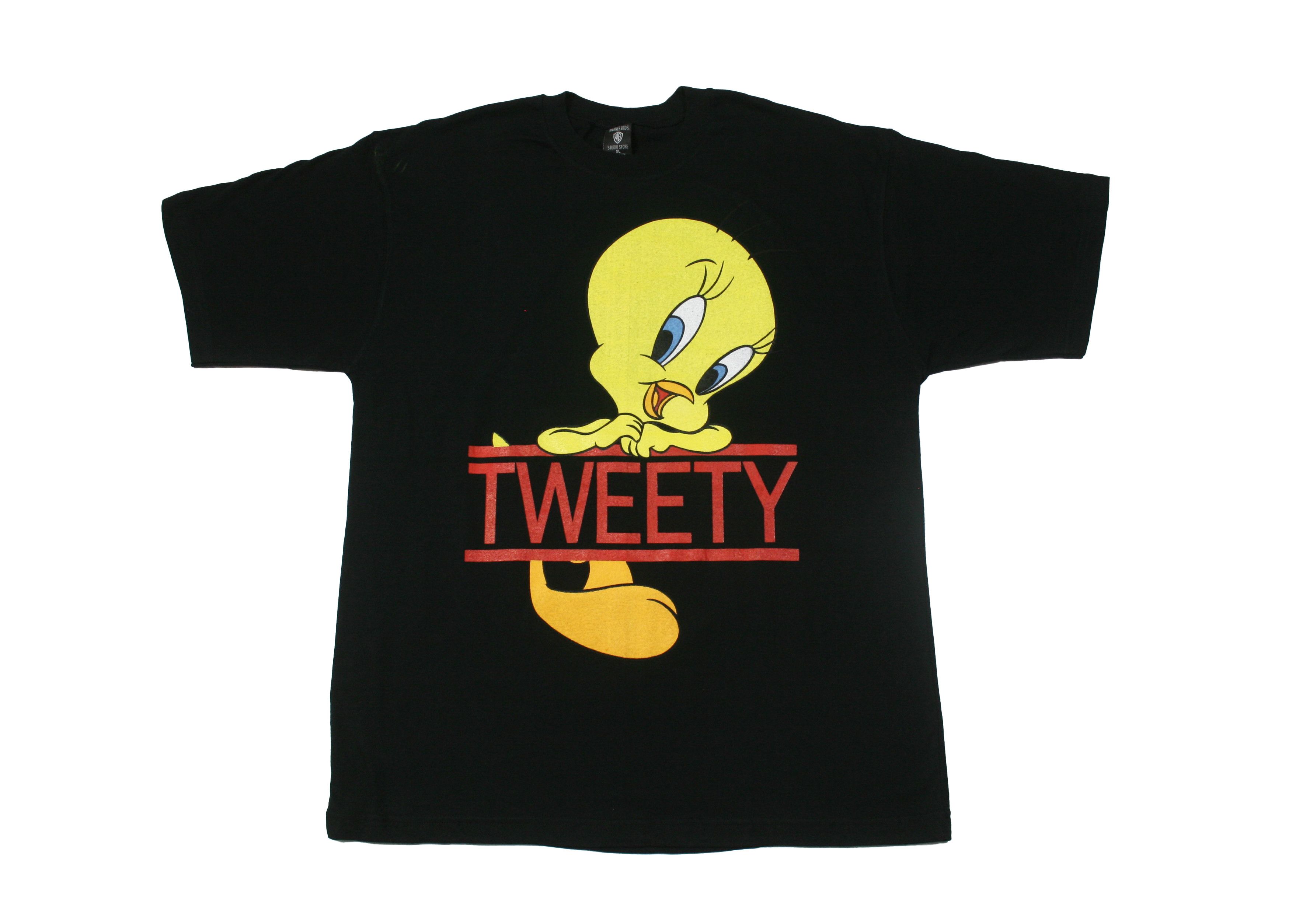 Warner Bros 1998 Tweety Big Logo T-Shirt Made in USA Vintage Size US XL / EU 56 / 4 - 1 Thumbnail