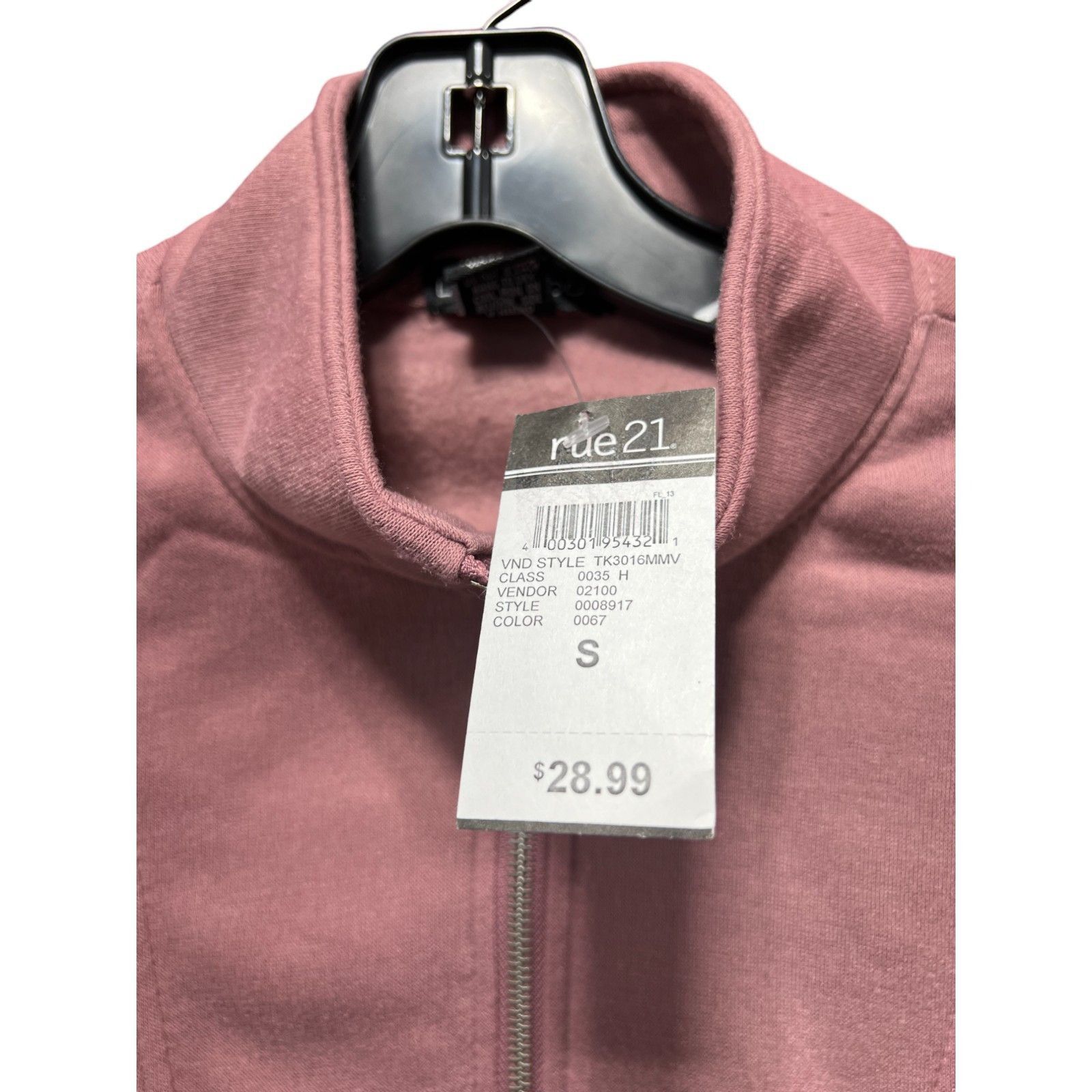 Other Love Mood - Women's Long Sleeve 1/2 Zip Sweatshirt - Pink - Size S / US 4 / IT 40 - 8 Thumbnail