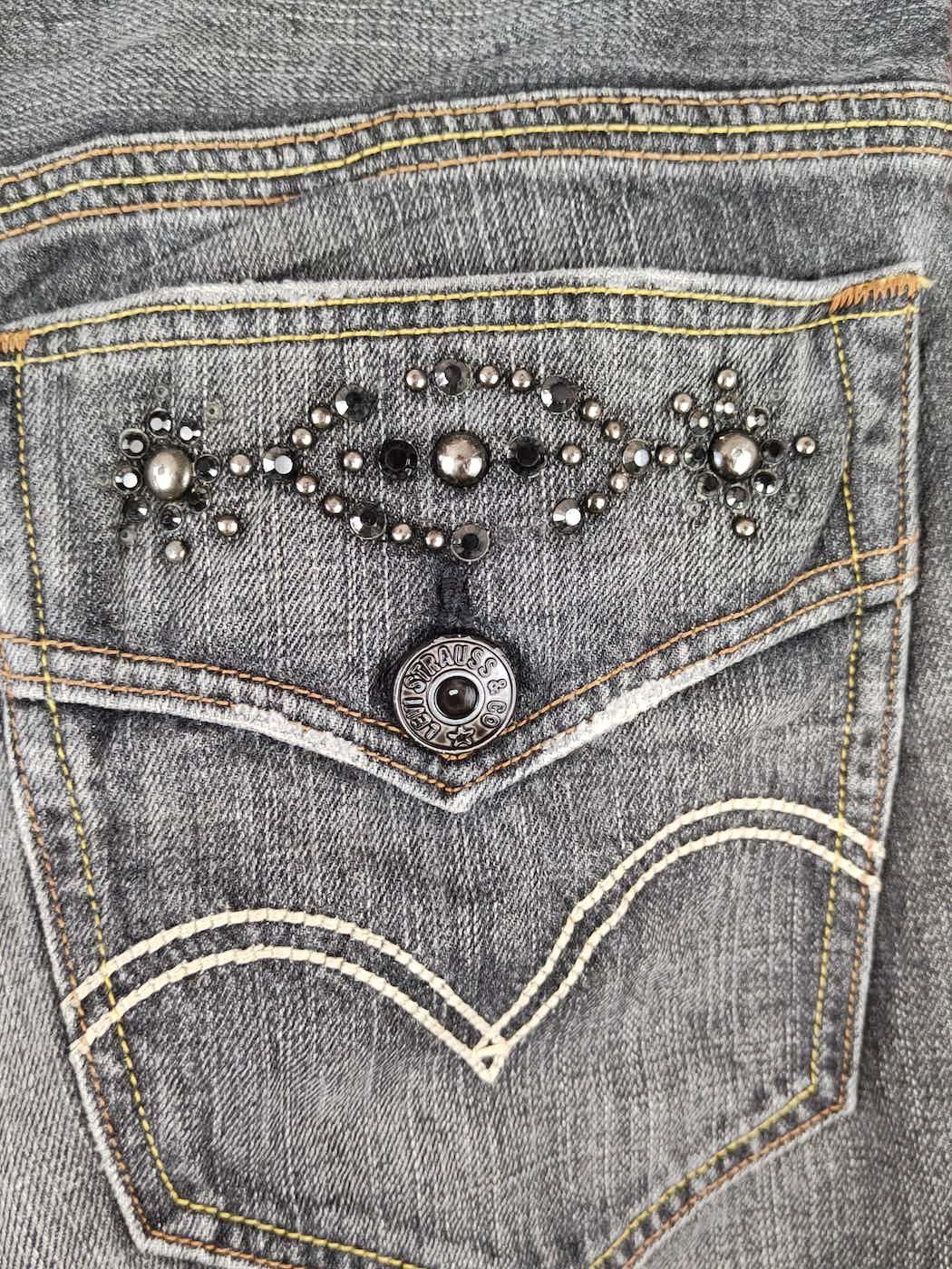 Levi's DL Levi's Black Faded Distressed vintage Denim #S1524 Size 30" / US 8 / IT 44 - 22 Thumbnail