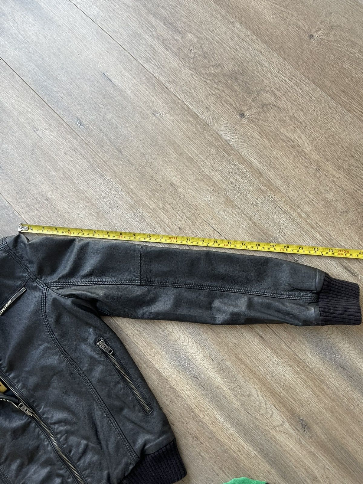 Superdry Superdry Fine Tailoring Co. Hooded Leather Bomber Size XS / US 0-2 / IT 36-38 - 9 Thumbnail