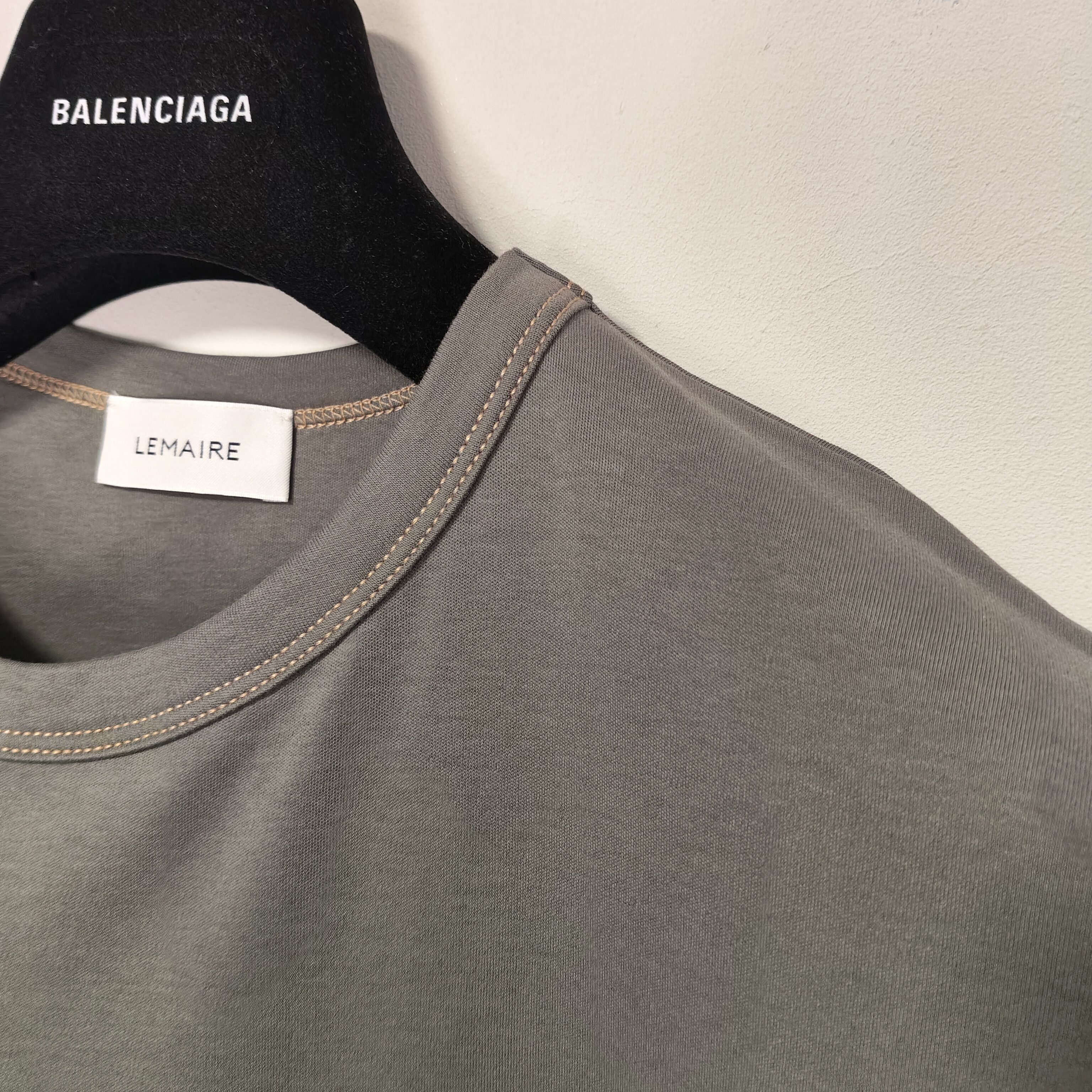 Lemaire Contrast stitching collar t-shirt Size US L / EU 52-54 / 3 - 4 Thumbnail