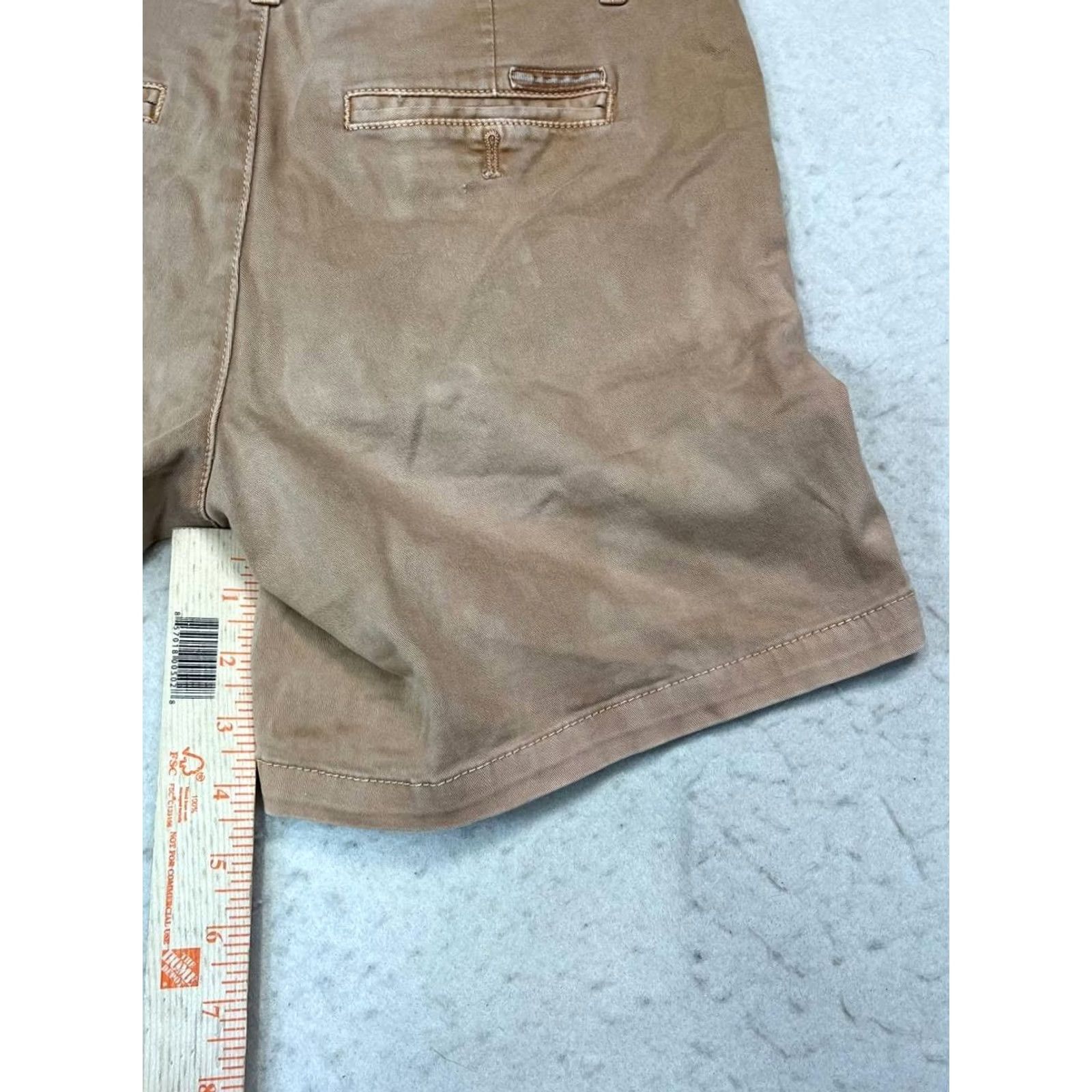 Anthropologie Anthropologie Chino Shorts Womens 28 Khaki Relaxed Stretch Cotton Blend Blue Front Zipper Casual Denim 7in Inseam Mens? No, Womens Size 28" / US 6 / IT 42 - 4 Thumbnail
