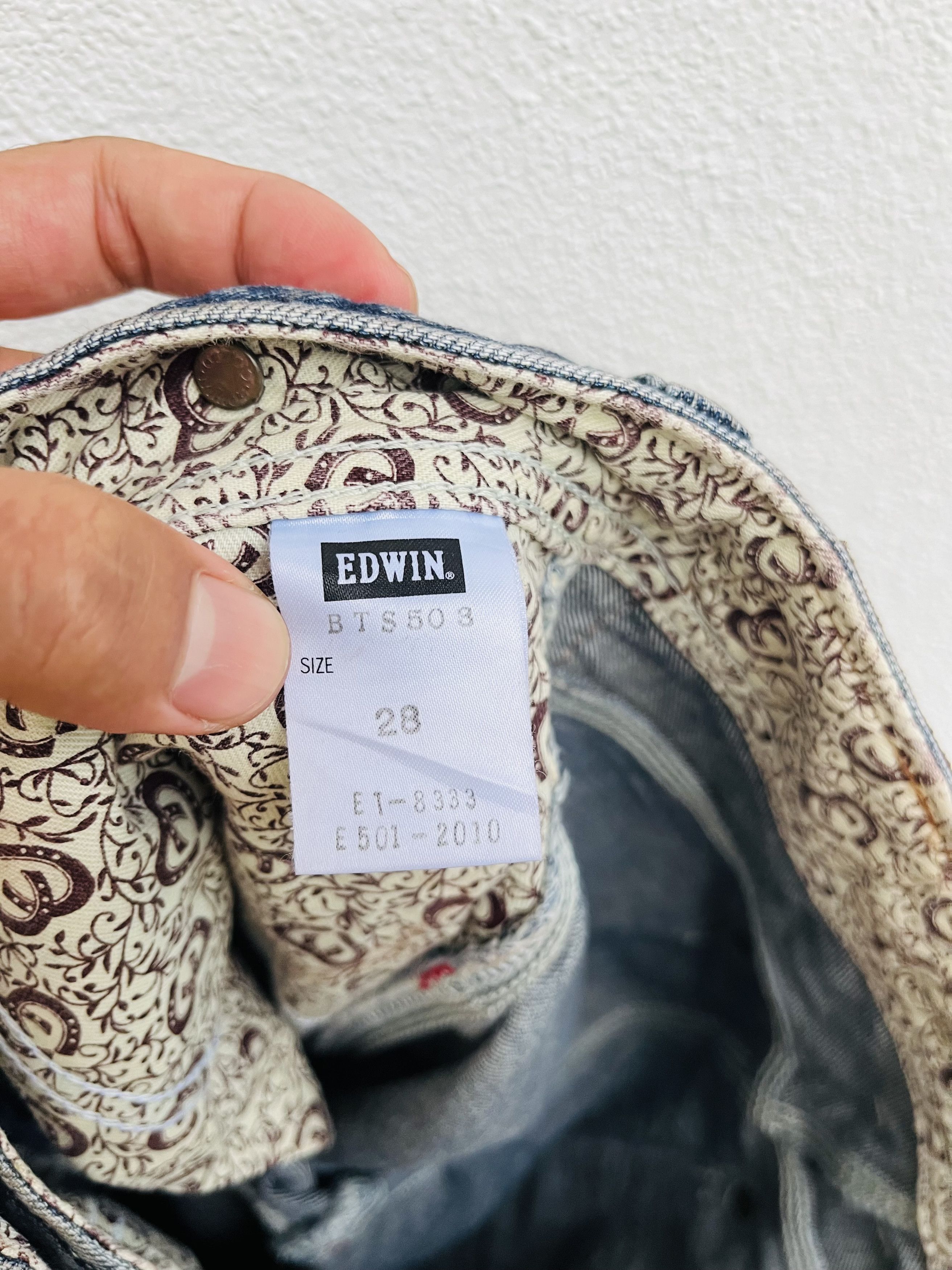 Japanese Brand Vintage Edwin 503 Blue Trip Japanese Distressed Style Size US 30 / EU 46 - 12 Thumbnail