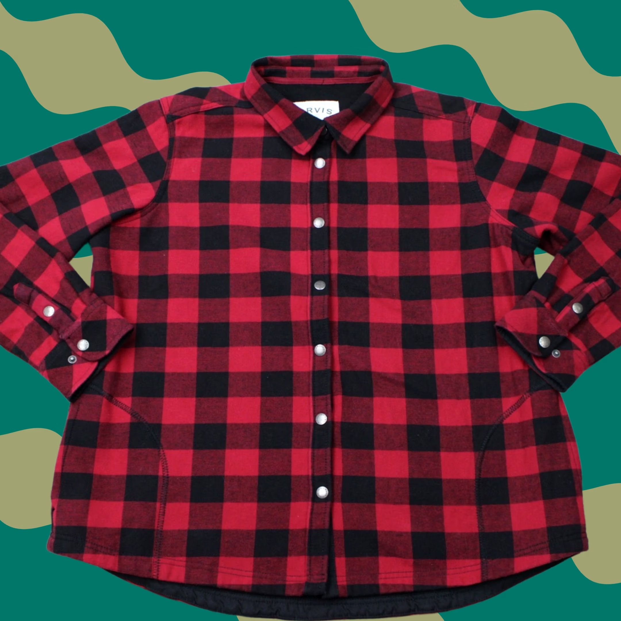 Orvis Orvis Pinnacle Shacket Womens 2XL Red/Black Buffalo Plaid L/S Shirt Size XXL / US 16-18 / IT 52-54 - 1 Thumbnail