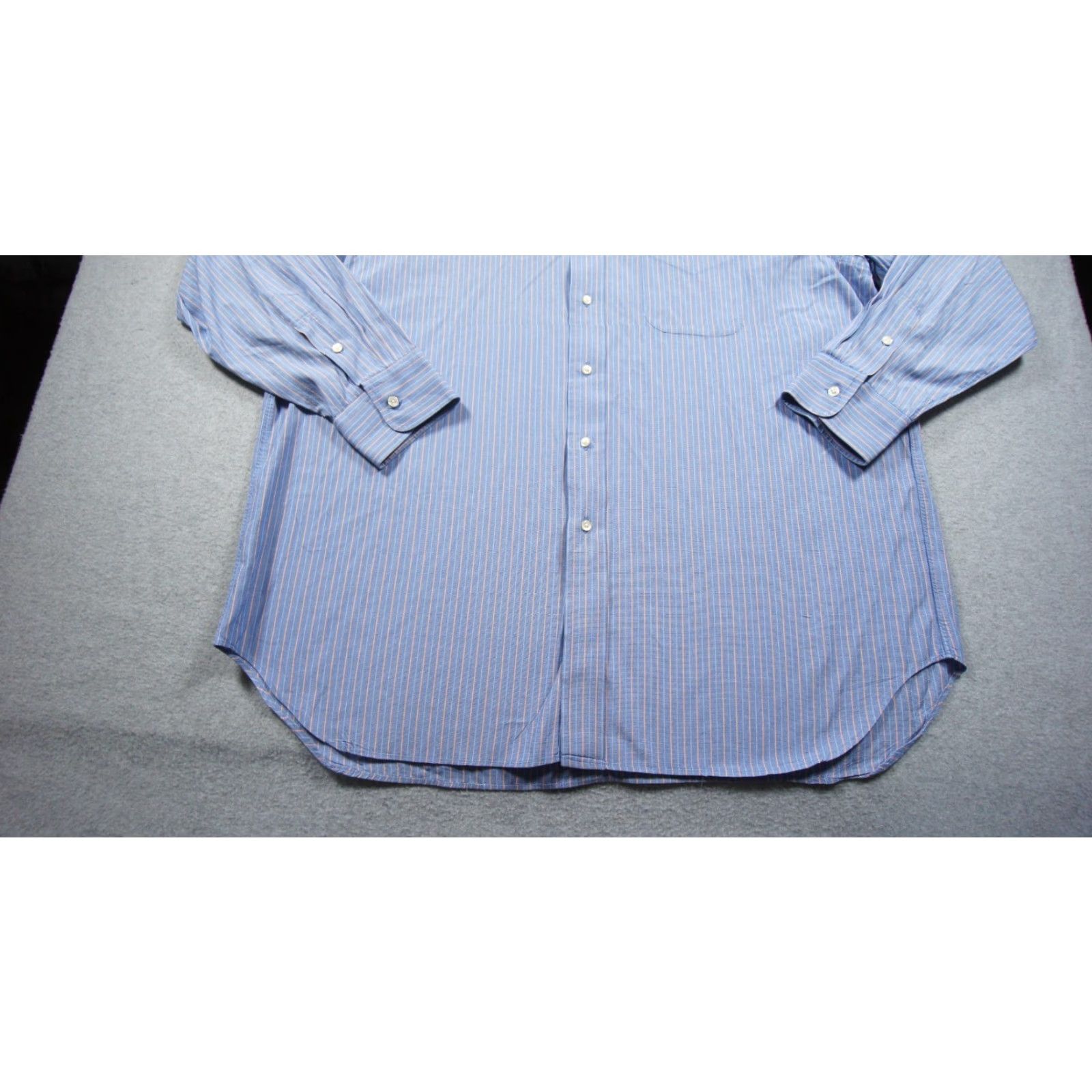 Vintage Gitman Bros Shirt Mens 17.5-34 Blue Button Down Striped Collared Adult Size US S / EU 44-46 / 1 - 3 Thumbnail