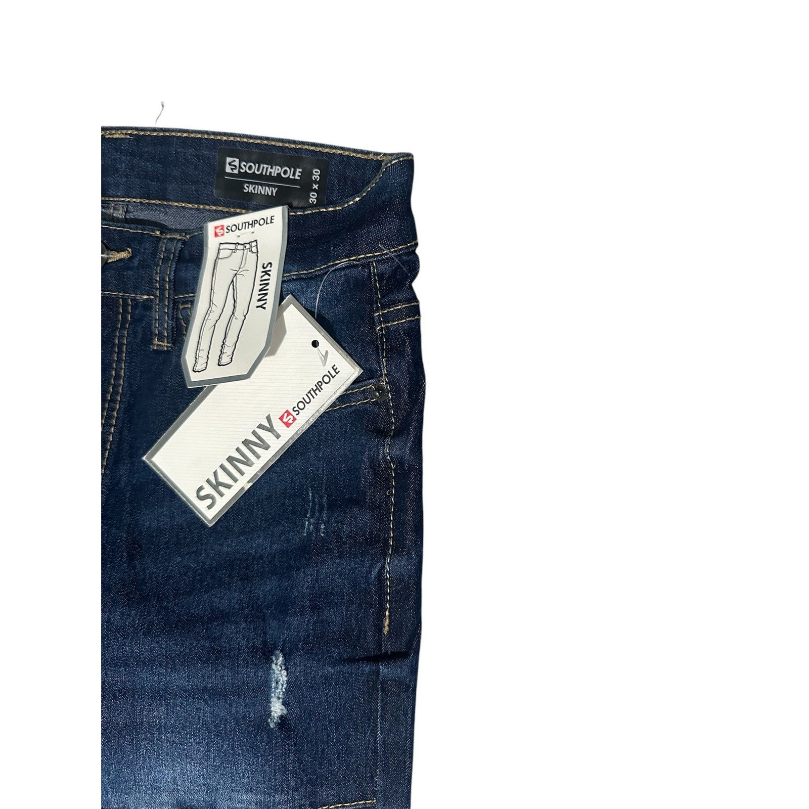 Southpole Southpole Skinny Biker Jeans 30x30 - Moto, Distressed Denim Size US 30 / EU 46 - 3 Thumbnail