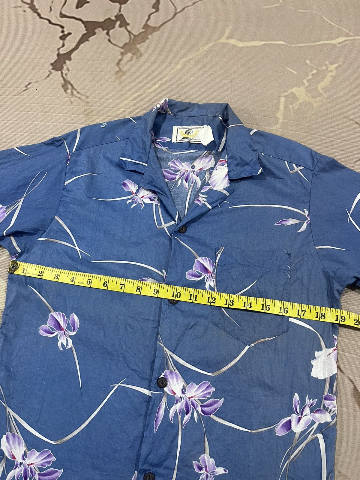 Vintage Vintage Otaheite Aloha Orchid Shirt Blue XS Made USA Size US XS / EU 42 / 0 - 9 Thumbnail