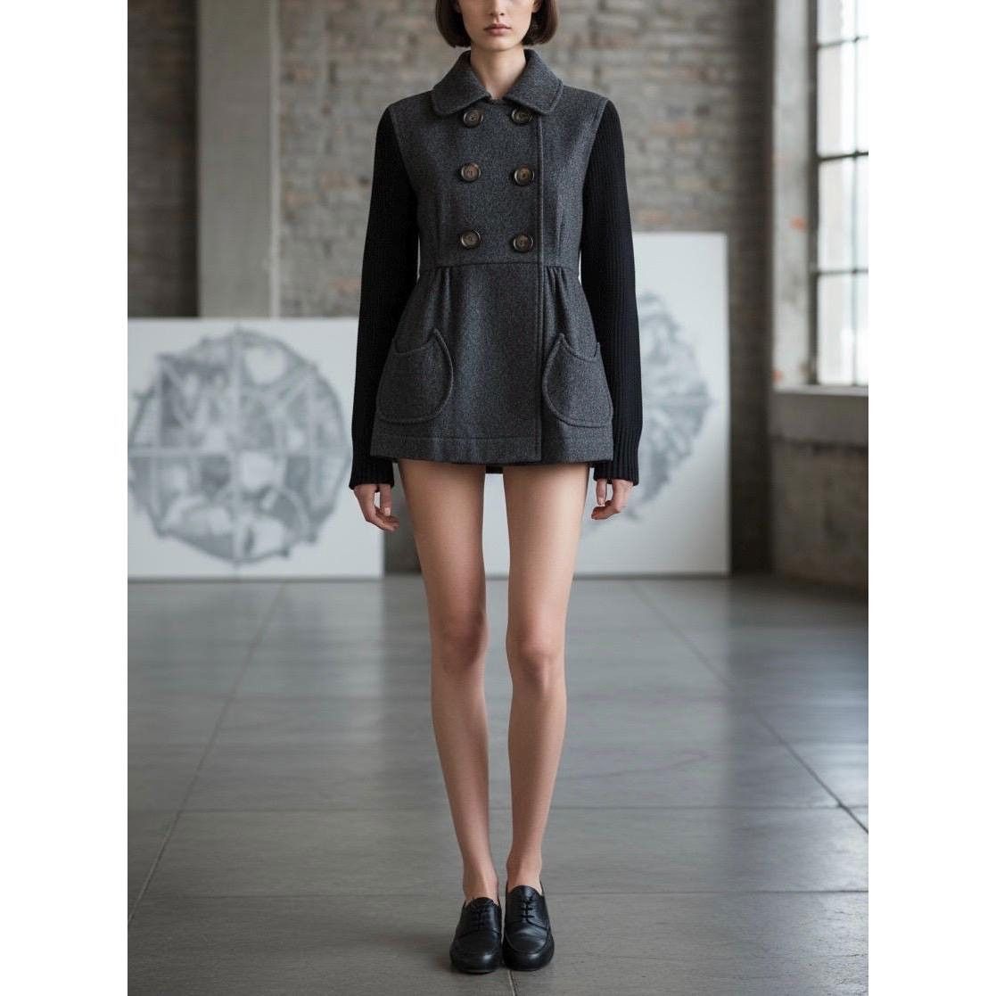 Cop Copine The Cop Copine Wool Big Button Carcoat Size S / US 4 / IT 40 - 1 Thumbnail