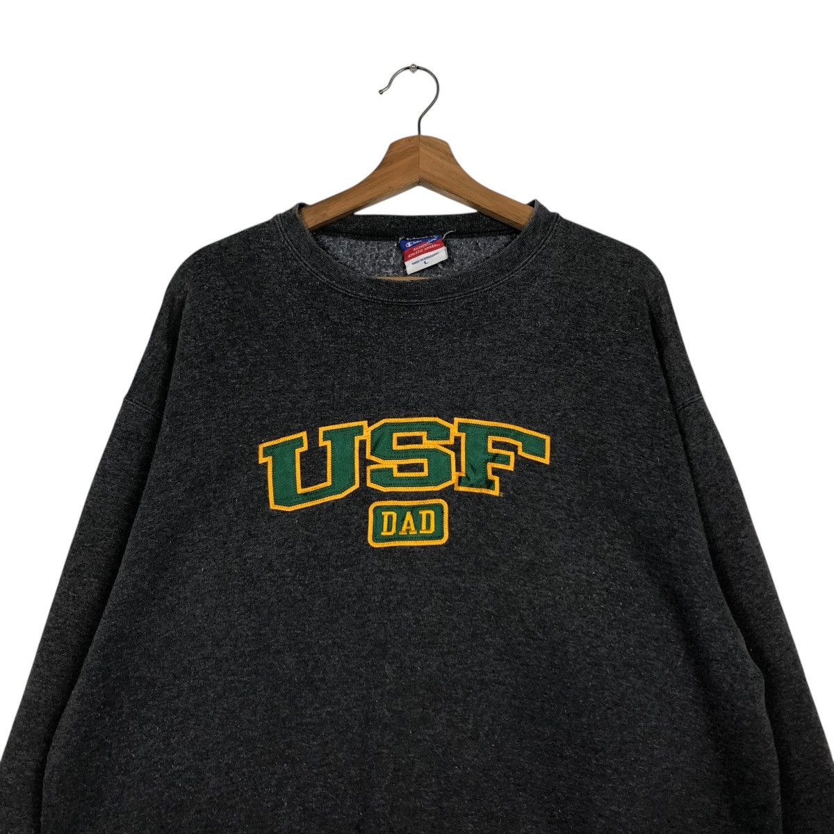Champion 🔥VINTAGE SWEATSHIRT CHAMPION USA DAD BIG LOGO SPELL OUT Size US L / EU 52-54 / 3 - 5 Thumbnail