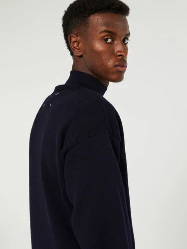 Maison Margiela o1y1124 Long Sleeves Turtleneck Sweater In Navy Size US XXL / EU 58 / 5 - 4 Thumbnail