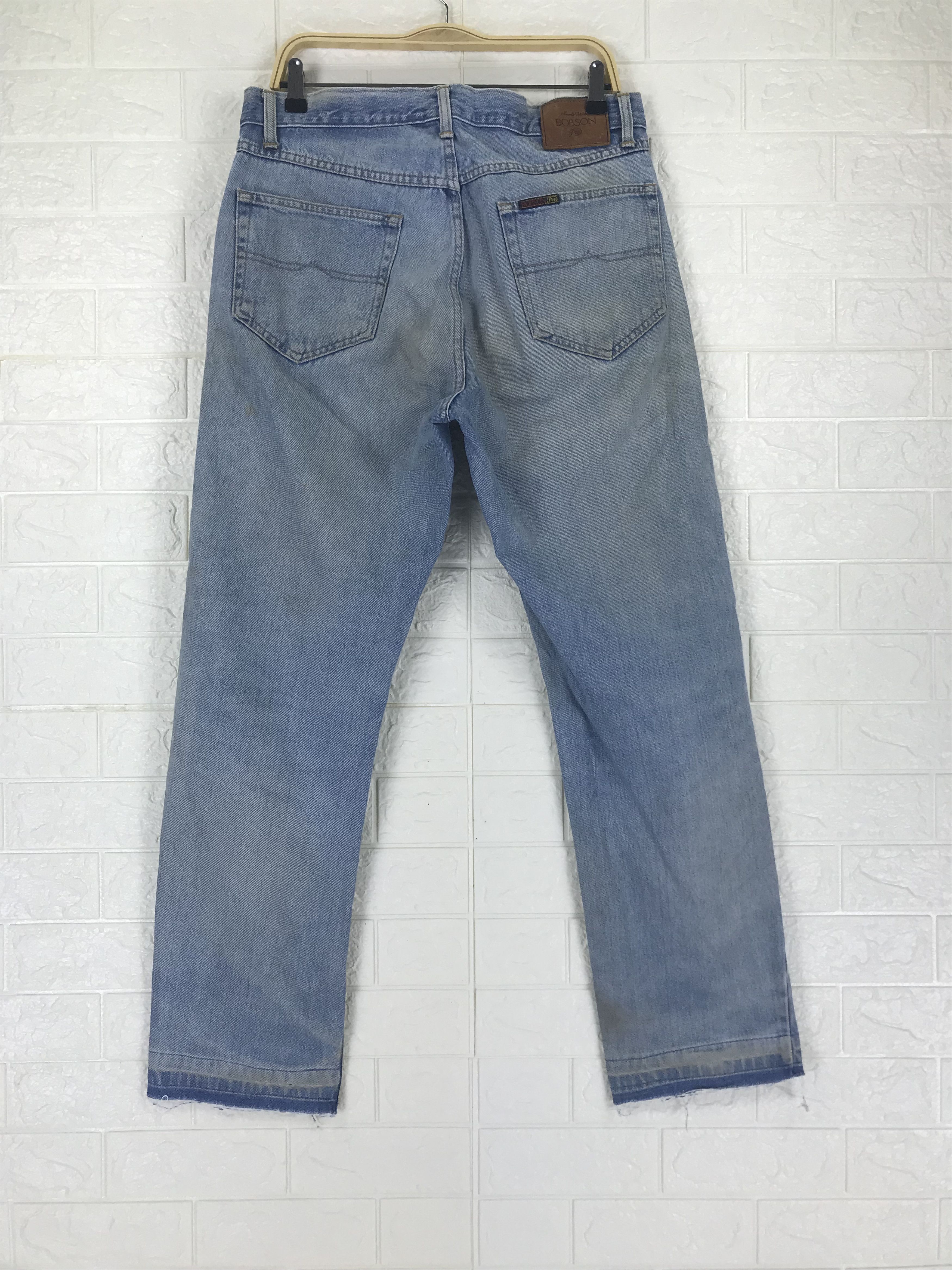 Vintage Vintage Bobson Light Wash Distressed Jeans Size US 34 / EU 50 - 5 Thumbnail