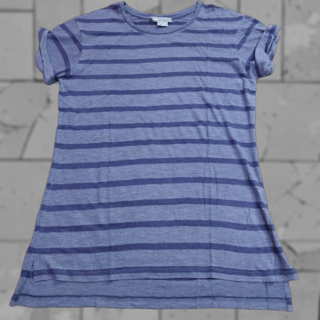 J.Crew Vince Womens Shirt XS Blue Crewneck Breton Stripe Roll Sleeve Shirt Women's XS Blue Breton Stripe Crew Neck Size XS / US 0-2 / IT 36-38 - 1 Thumbnail