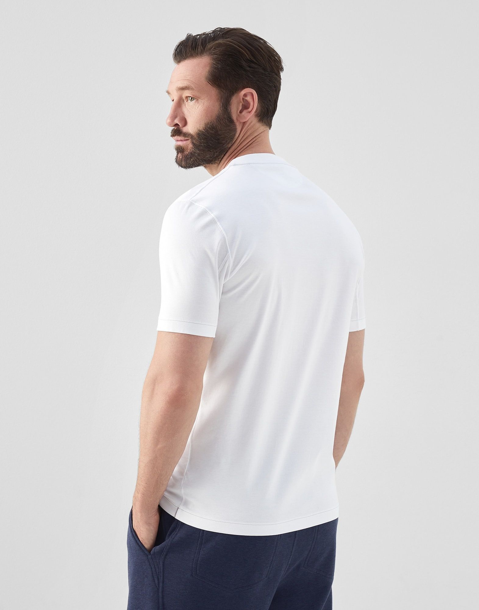 Brunello Cucinelli o1w1db10924 T-Shirt in White Size US M / EU 48-50 / 2 - 3 Thumbnail