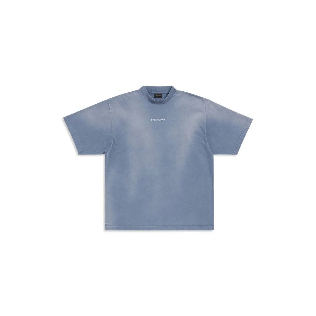 Balenciaga o1w1db10126 Back T-Shirt Medium Fit in Blue Size US L / EU 52-54 / 3 - 1 Thumbnail