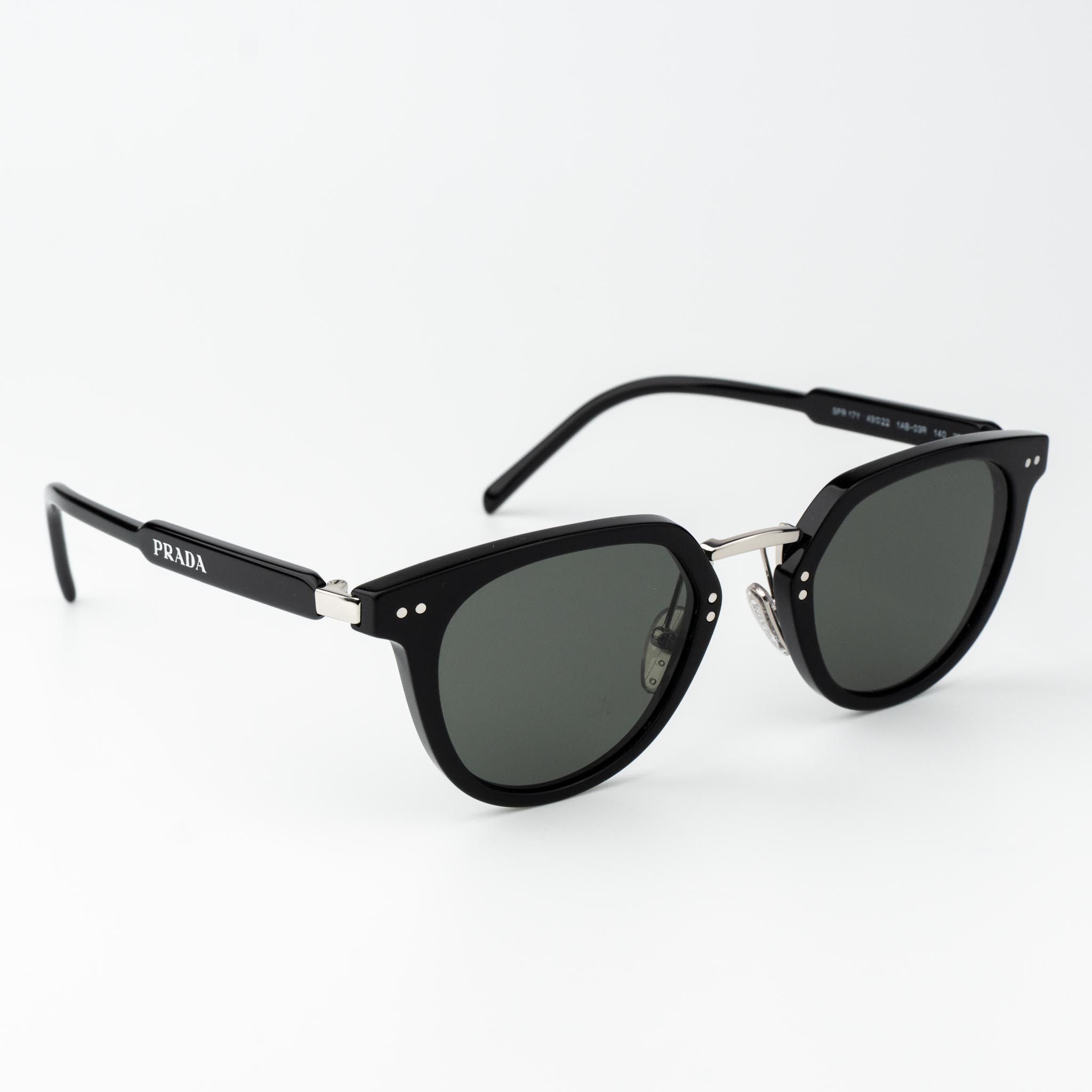 Prada Prada Men Sunglasses Oval PR17YS 1AB03R BRAND NEW Size ONE SIZE - 4 Thumbnail