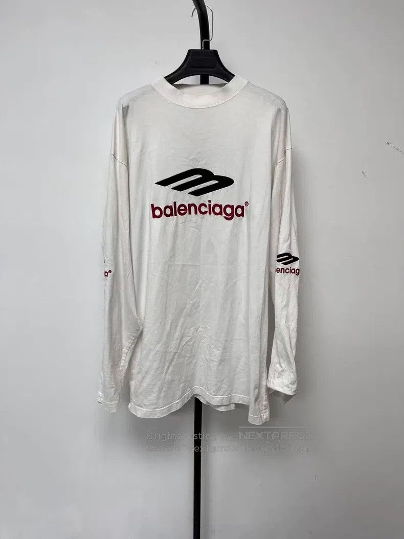 Balenciaga Balenciaga Letter Print Crew Neck Long Sleeve T-Shirt Size US S / EU 44-46 / 1 - 1 Thumbnail