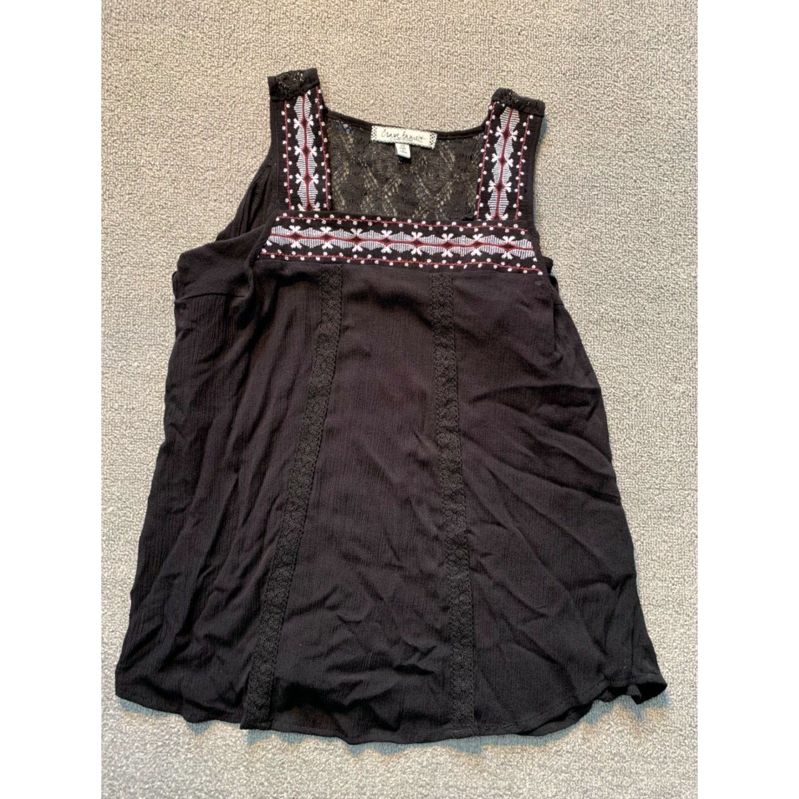 Vintage Crave Shirt Womens XS Off the Shoulder Sleeveless Black Blouse Pullover Casual Regular Fit Size XS / US 0-2 / IT 36-38 - 2 Thumbnail