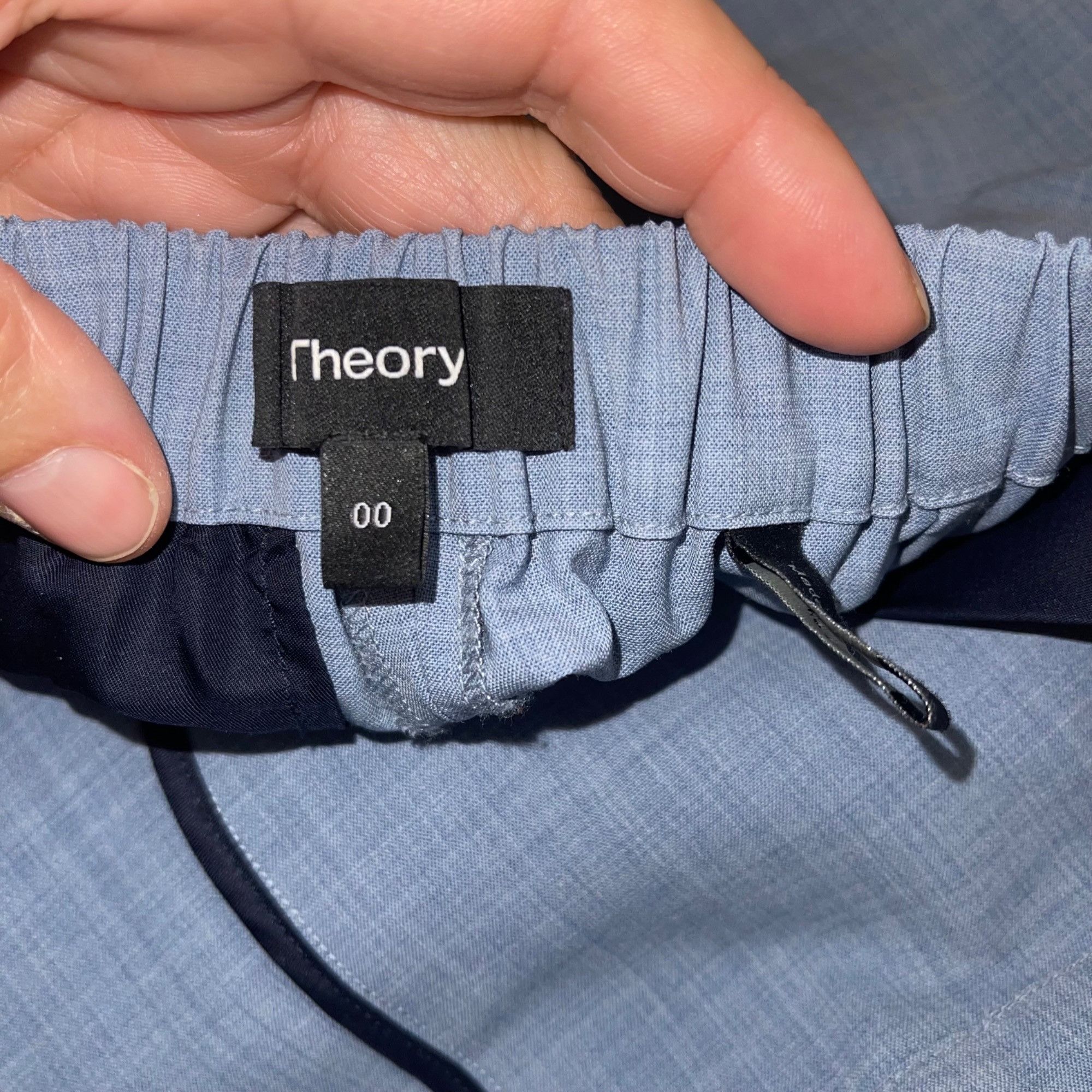 Theory Theory Womens Pants Size 00 Blue Pull On Slim Fit Size 24" / US 00 / IT 34 - 4 Thumbnail