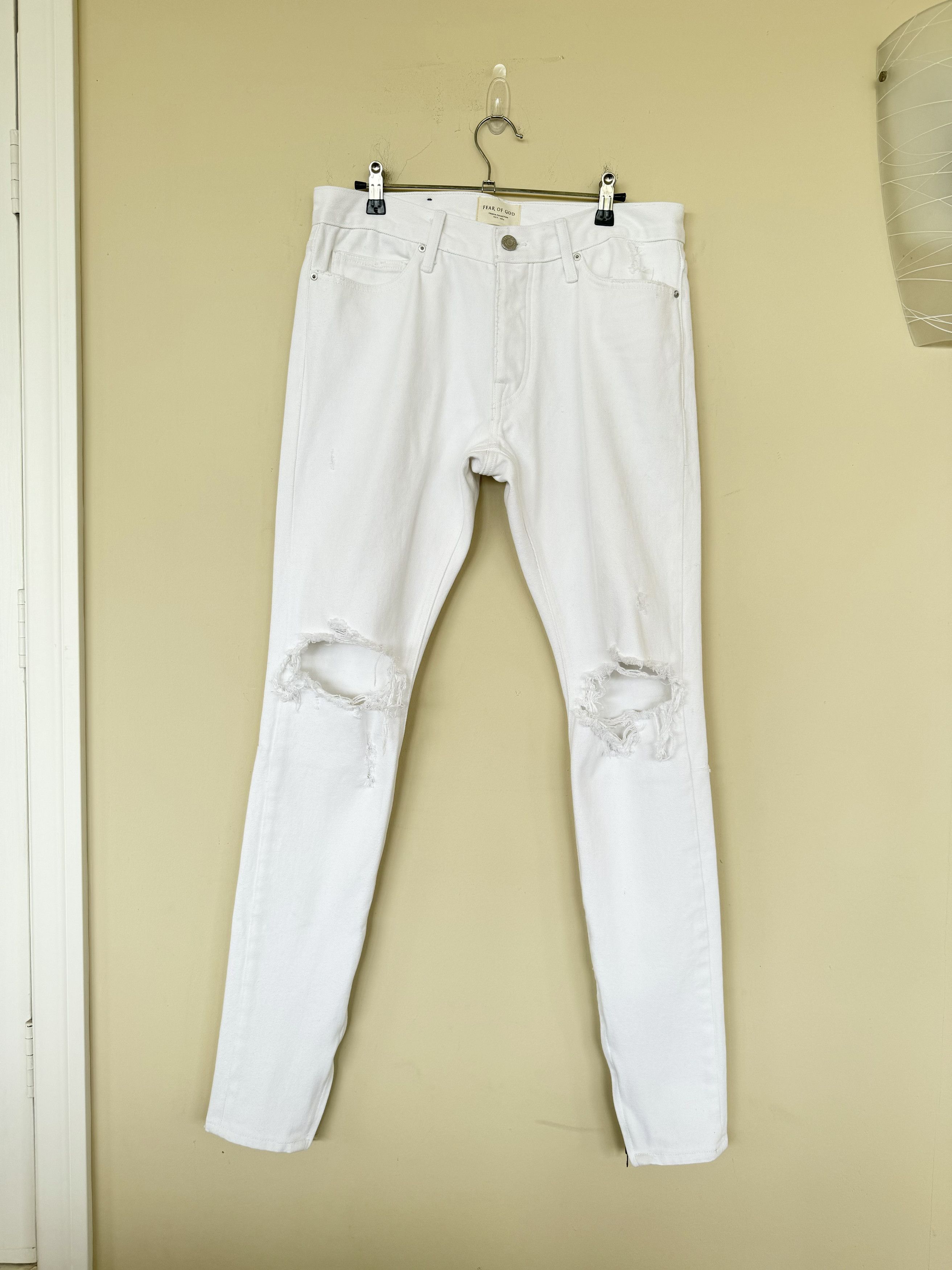 image of Fear Of God Denim in White, Men's (Size 32)